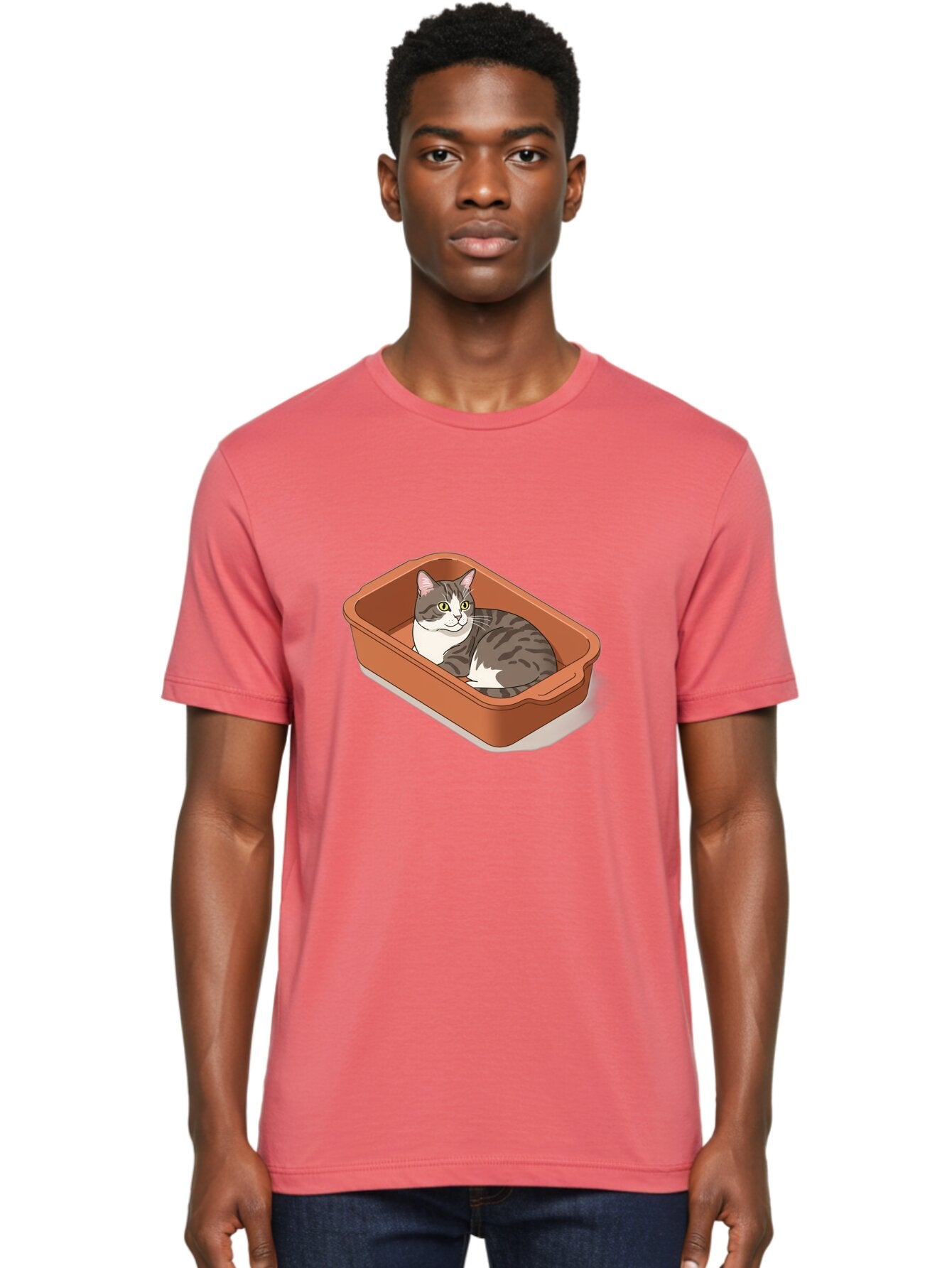 Cat-In-Litter-Box Men'S Graphic Tee, 100% Cotton, Comfortable Casual Summer Wear, Machine Washable, Vintage Camera, Old Camera, Antique Camera, Black Camera, Classic Photography, Photography Equipment, Nostalgic Device, Film Camera, Camera Art Baq471 17