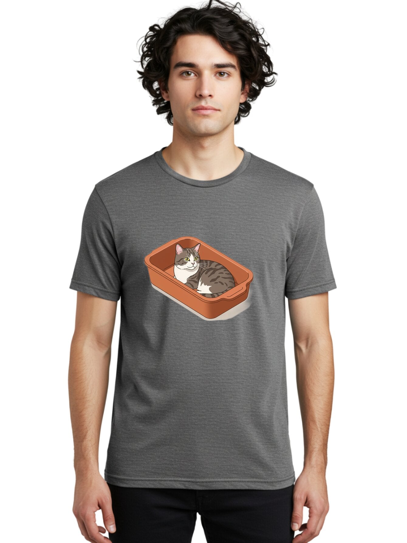 Cat-In-Litter-Box Men'S Graphic Tee, 100% Cotton, Comfortable Casual Summer Wear, Machine Washable, Vintage Camera, Old Camera, Antique Camera, Black Camera, Classic Photography, Photography Equipment, Nostalgic Device, Film Camera, Camera Art Baq471 22