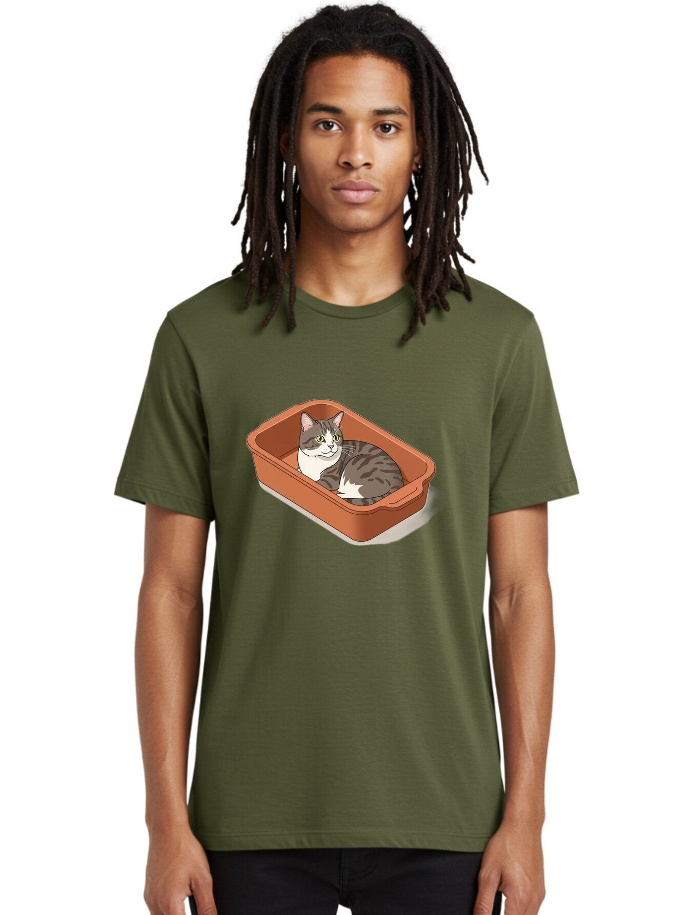 Cat-In-Litter-Box Men'S Graphic Tee, 100% Cotton, Comfortable Casual Summer Wear, Machine Washable, Vintage Camera, Old Camera, Antique Camera, Black Camera, Classic Photography, Photography Equipment, Nostalgic Device, Film Camera, Camera Art Baq471 30