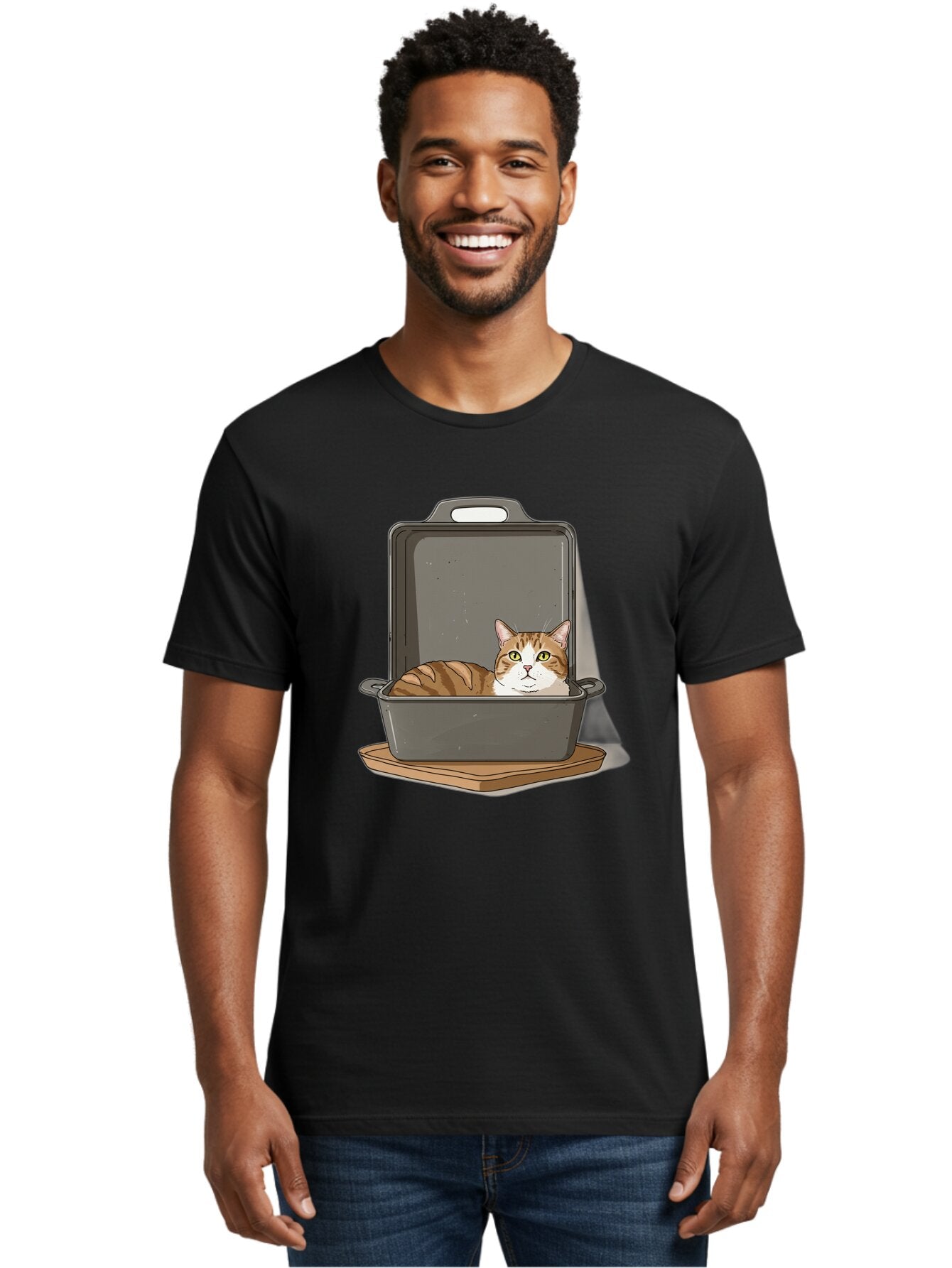 Cat-In-Roasting-Pan Men'S Graphic Tee, 100% Cotton, Comfortable Casual Summer Wear, Machine Washable, Vintage Camera, Old Camera, Antique Camera, Black Camera, Classic Photography, Photography Equipment, Nostalgic Device, Film Camera, Baq472 28