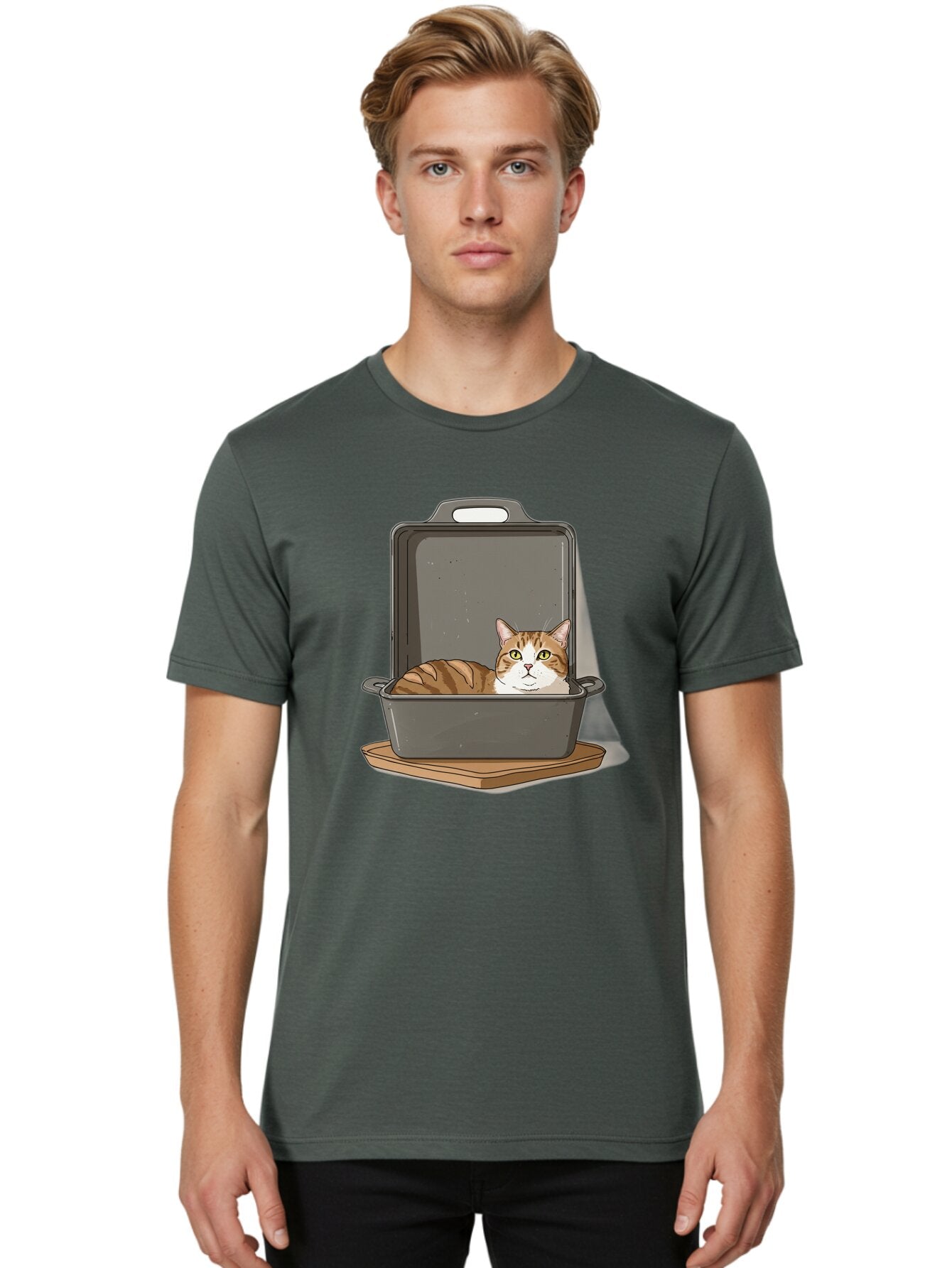 Cat-In-Roasting-Pan Men'S Graphic Tee, 100% Cotton, Comfortable Casual Summer Wear, Machine Washable, Vintage Camera, Old Camera, Antique Camera, Black Camera, Classic Photography, Photography Equipment, Nostalgic Device, Film Camera, Baq472 24