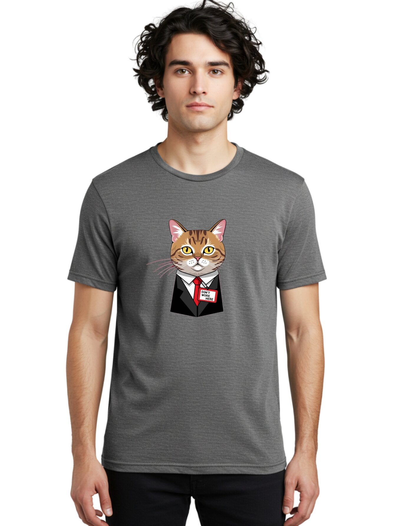 Cat-In-Suit-1 Men'S Graphic Tee, 100% Cotton, Comfortable Casual Summer Wear, Machine Washable, Vintage Camera, Old Camera, Antique Camera, Black Camera, Classic Photography, Photography Equipment, Nostalgic Device, Film Camera, Camera Art Baq473 20