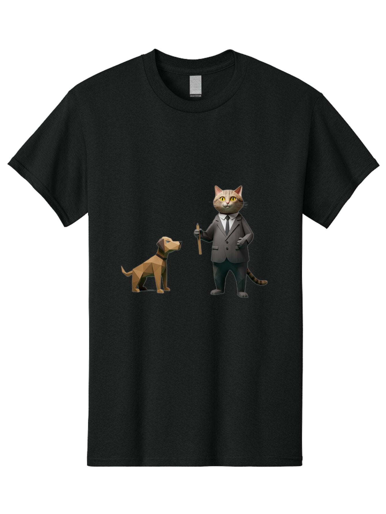 Cat-In-Suit-And-Dog Men'S Graphic Tee, 100% Cotton, Comfortable Casual Summer Wear, Machine Washable, Vintage Camera, Old Camera, Antique Camera, Black Camera, Classic Photography, Photography Equipment, Nostalgic Device, Film Camera, Baq474 9
