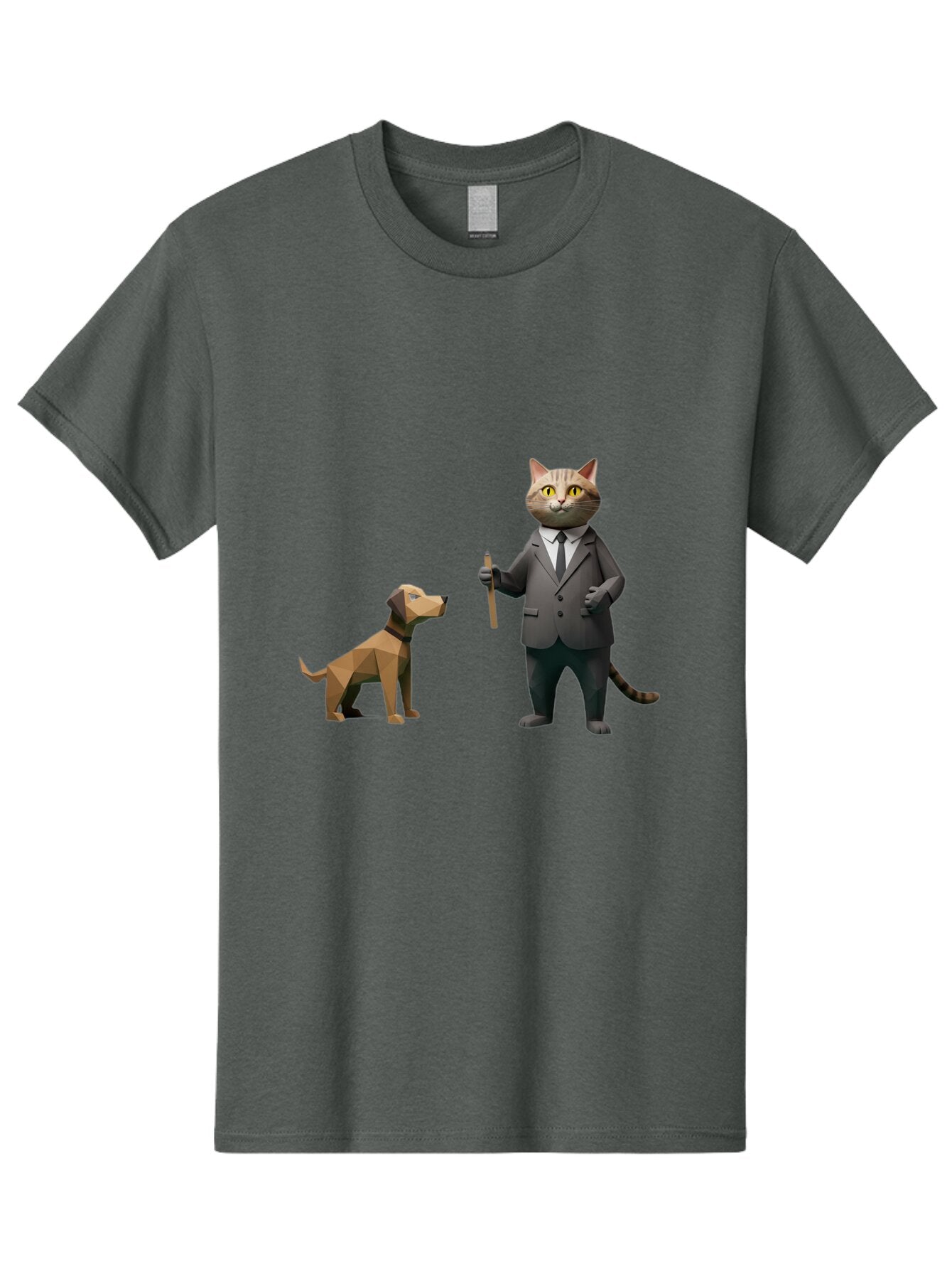 Cat-In-Suit-And-Dog Men'S Graphic Tee, 100% Cotton, Comfortable Casual Summer Wear, Machine Washable, Vintage Camera, Old Camera, Antique Camera, Black Camera, Classic Photography, Photography Equipment, Nostalgic Device, Film Camera, Baq474 3