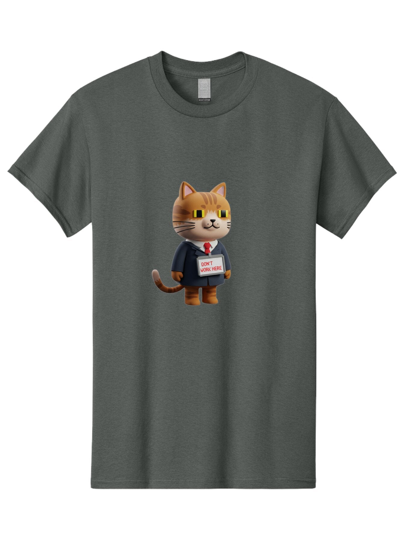 Cat-In-Suit-With-Don-T-Work-Here-Sign Men'S Graphic Tee, 100% Cotton, Comfortable Casual Summer Wear, Machine Washable, Vintage Camera, Old Camera, Antique Camera, Black Camera, Classic Photography, Photography Equipment, Nostalgic Device, Baq475 14