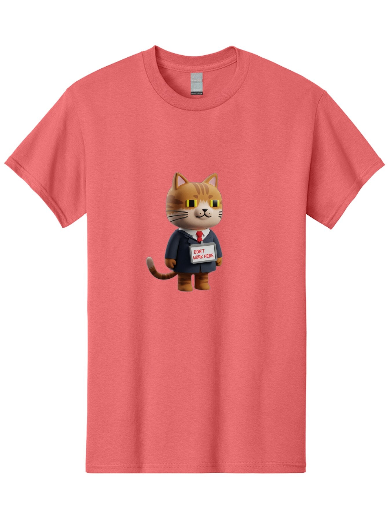 Cat-In-Suit-With-Don-T-Work-Here-Sign Men'S Graphic Tee, 100% Cotton, Comfortable Casual Summer Wear, Machine Washable, Vintage Camera, Old Camera, Antique Camera, Black Camera, Classic Photography, Photography Equipment, Nostalgic Device, Baq475 13