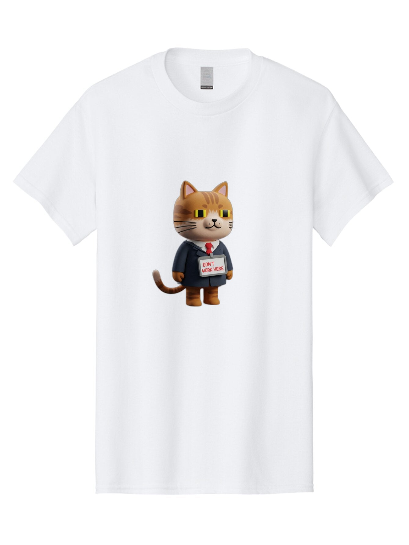 Cat-In-Suit-With-Don-T-Work-Here-Sign Men'S Graphic Tee, 100% Cotton, Comfortable Casual Summer Wear, Machine Washable, Vintage Camera, Old Camera, Antique Camera, Black Camera, Classic Photography, Photography Equipment, Nostalgic Device, Baq475 12