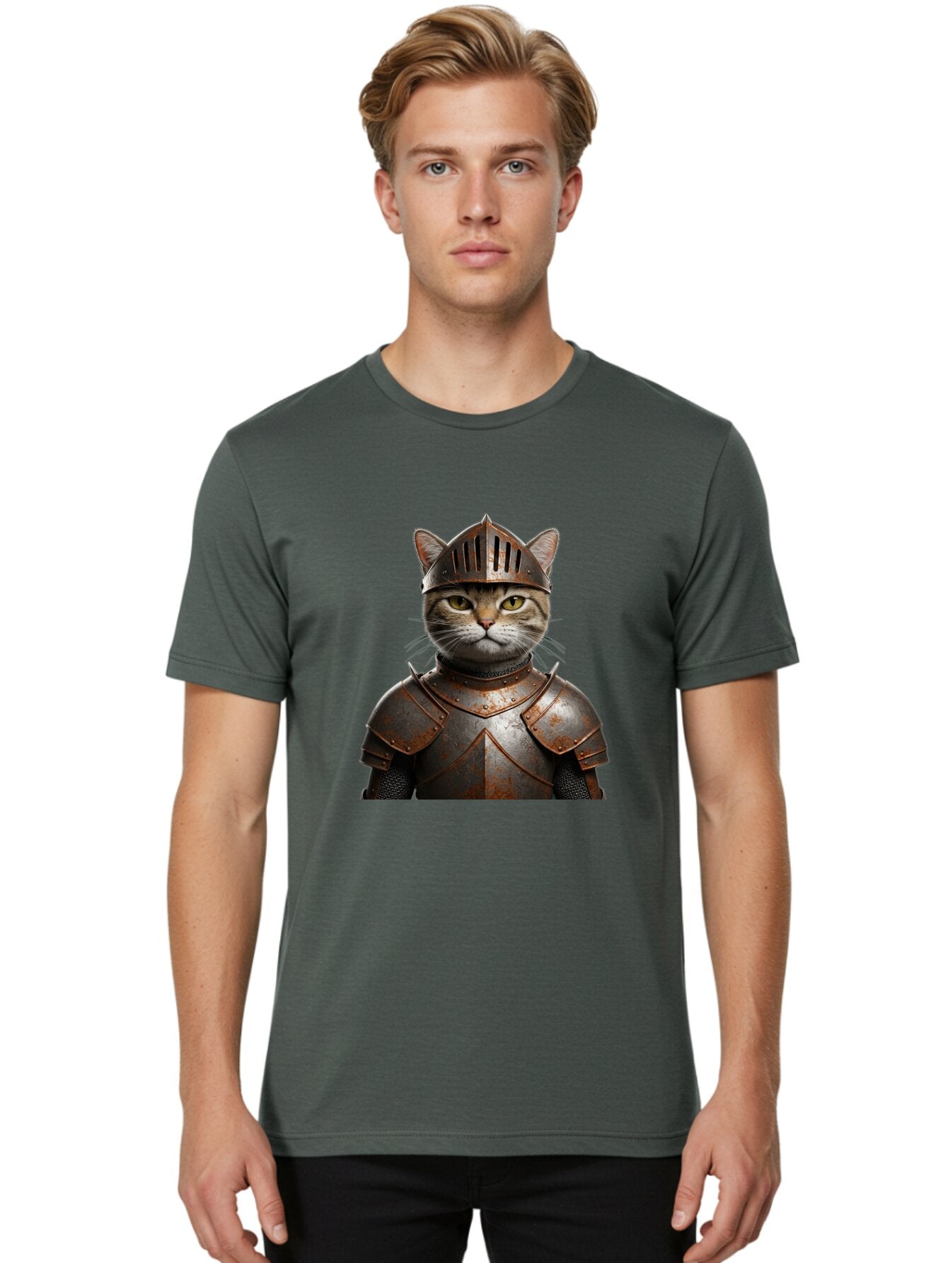 Cat-Knight-1 Men'S Graphic Tee, 100% Cotton, Comfortable Casual Summer Wear, Machine Washable, Vintage Camera, Old Camera, Antique Camera, Black Camera, Classic Photography, Photography Equipment, Nostalgic Device, Film Camera, Camera Art Baq478 19