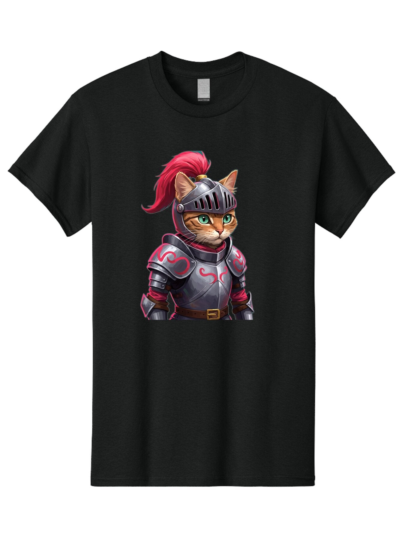Cat-Knight-2 Men'S Graphic Tee, 100% Cotton, Comfortable Casual Summer Wear, Machine Washable, Vintage Camera, Old Camera, Antique Camera, Black Camera, Classic Photography, Photography Equipment, Nostalgic Device, Film Camera, Camera Art Baq479