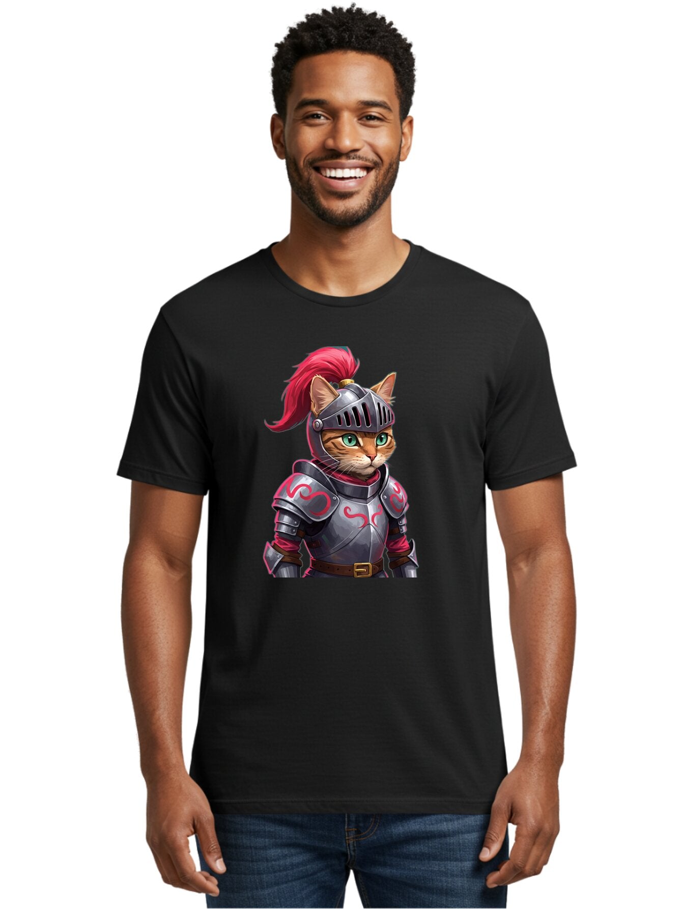 Cat-Knight-2 Men'S Graphic Tee, 100% Cotton, Comfortable Casual Summer Wear, Machine Washable, Vintage Camera, Old Camera, Antique Camera, Black Camera, Classic Photography, Photography Equipment, Nostalgic Device, Film Camera, Camera Art Baq479 19