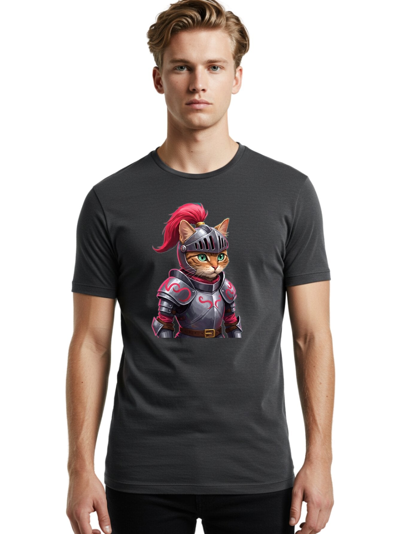 Cat-Knight-2 Men'S Graphic Tee, 100% Cotton, Comfortable Casual Summer Wear, Machine Washable, Vintage Camera, Old Camera, Antique Camera, Black Camera, Classic Photography, Photography Equipment, Nostalgic Device, Film Camera, Camera Art Baq479 27
