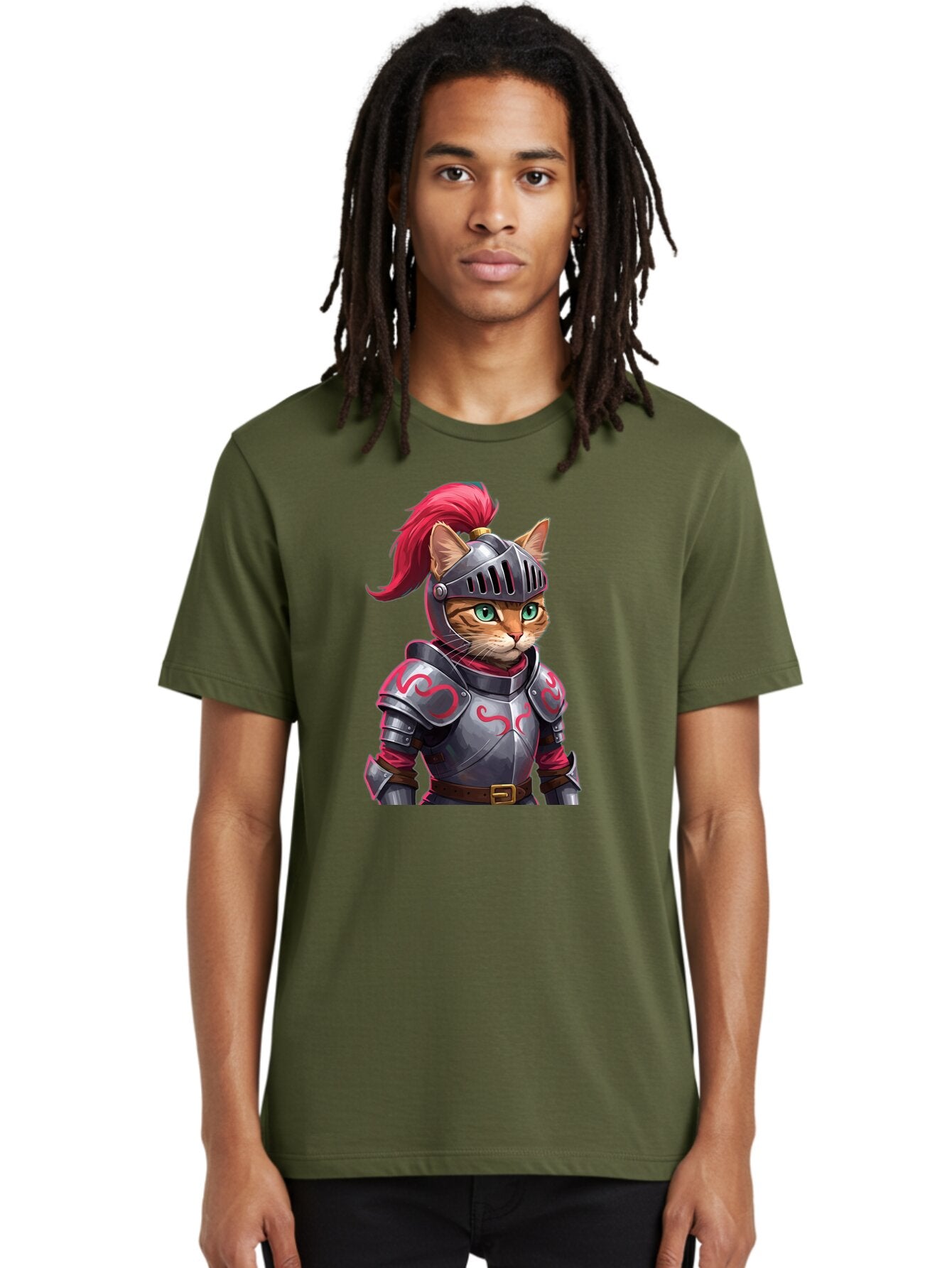 Cat-Knight-2 Men'S Graphic Tee, 100% Cotton, Comfortable Casual Summer Wear, Machine Washable, Vintage Camera, Old Camera, Antique Camera, Black Camera, Classic Photography, Photography Equipment, Nostalgic Device, Film Camera, Camera Art Baq479 23