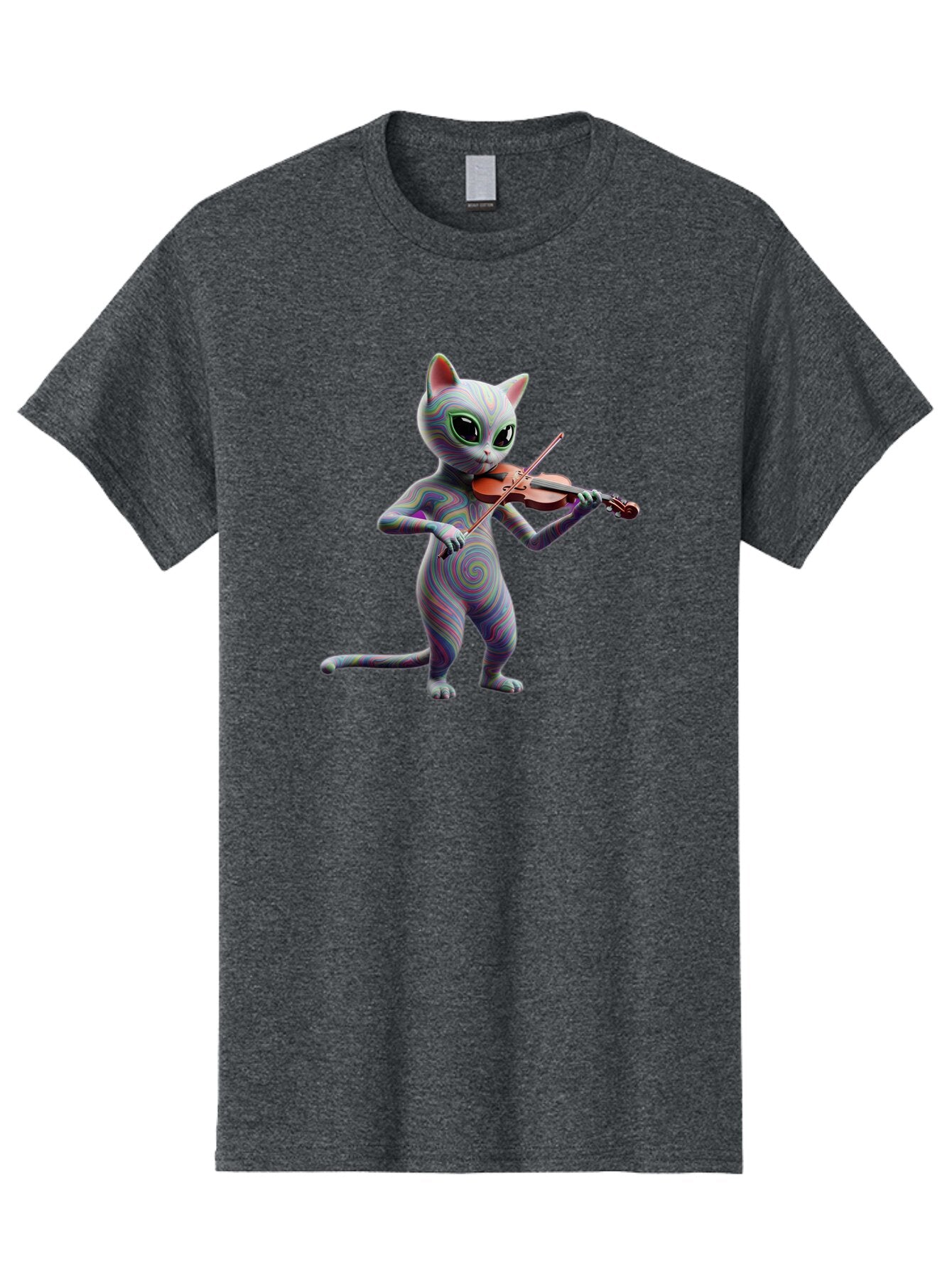 Cat-Playing-Violin-1 Men'S Graphic Tee, 100% Cotton, Comfortable Casual Summer Wear, Machine Washable, Vintage Camera, Old Camera, Antique Camera, Black Camera, Classic Photography, Photography Equipment, Nostalgic Device, Film Camera, Baq482 6