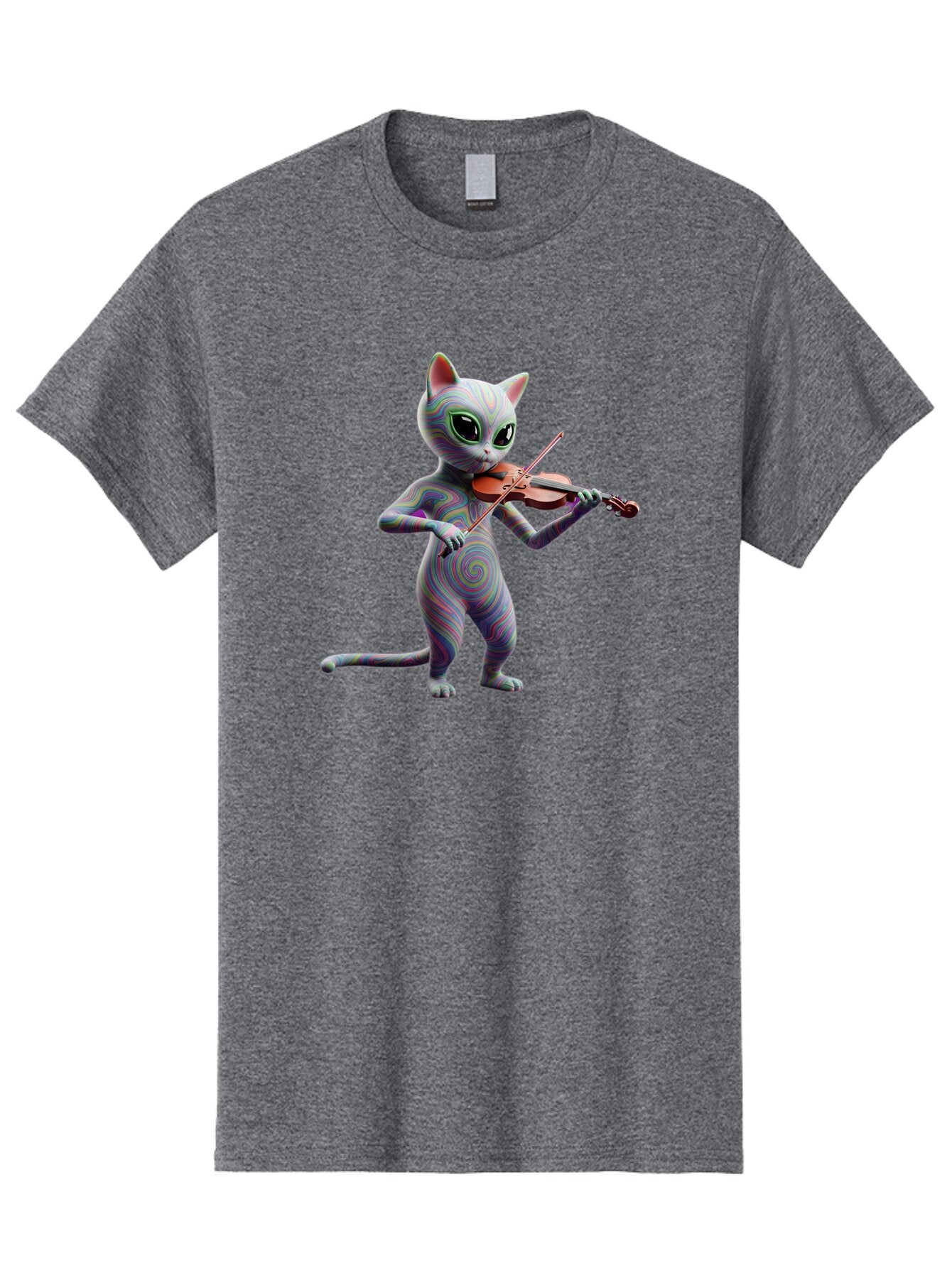 Cat-Playing-Violin-1 Men'S Graphic Tee, 100% Cotton, Comfortable Casual Summer Wear, Machine Washable, Vintage Camera, Old Camera, Antique Camera, Black Camera, Classic Photography, Photography Equipment, Nostalgic Device, Film Camera, Baq482 11