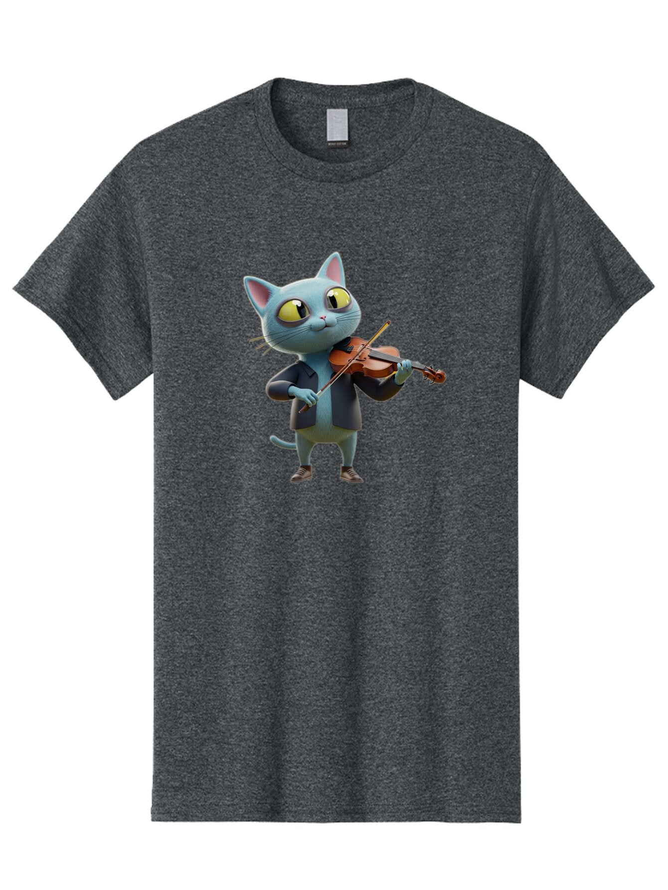 Cat-Playing-Violin-2 Men'S Graphic Tee, 100% Cotton, Comfortable Casual Summer Wear, Machine Washable, Vintage Camera, Old Camera, Antique Camera, Black Camera, Classic Photography, Photography Equipment, Nostalgic Device, Film Camera, Baq483 15