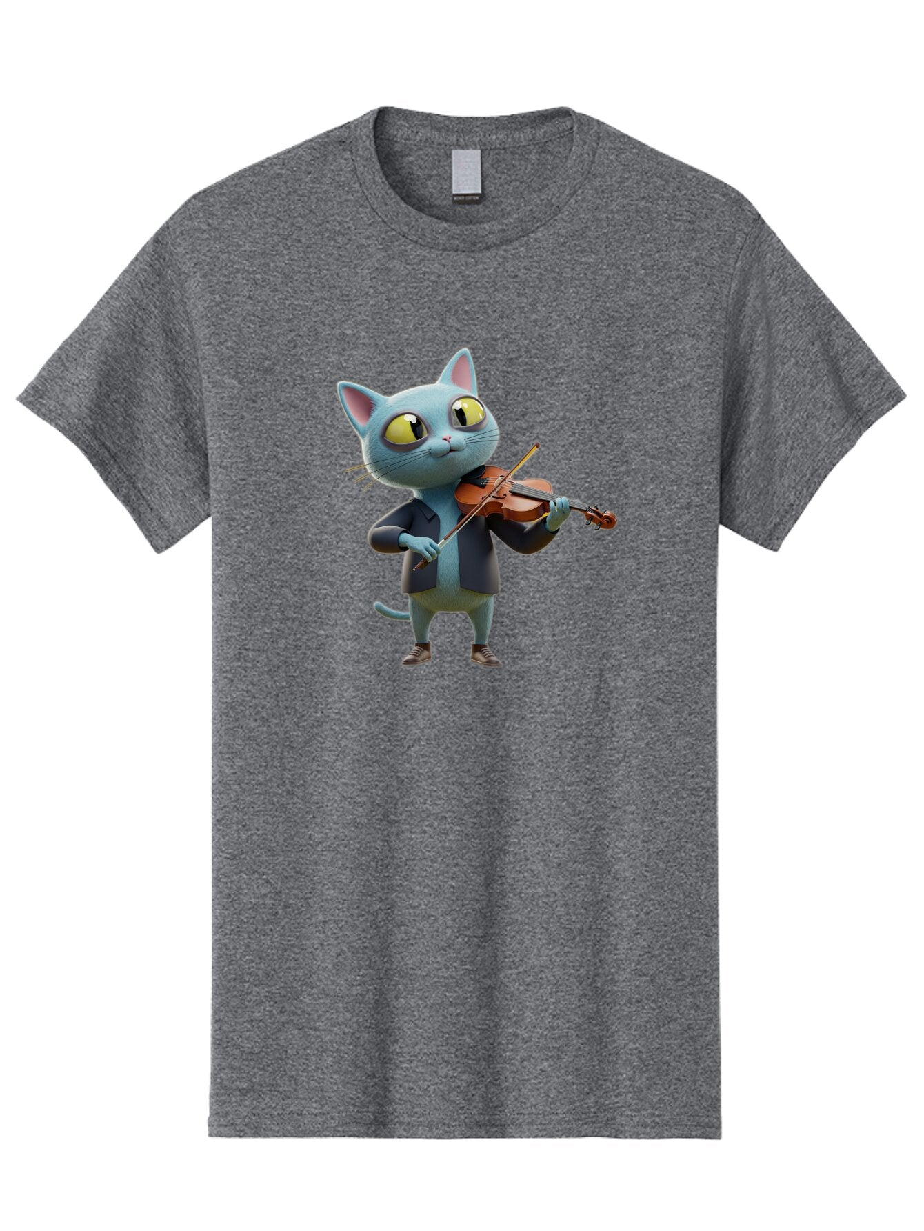 Cat-Playing-Violin-2 Men'S Graphic Tee, 100% Cotton, Comfortable Casual Summer Wear, Machine Washable, Vintage Camera, Old Camera, Antique Camera, Black Camera, Classic Photography, Photography Equipment, Nostalgic Device, Film Camera, Baq483 4
