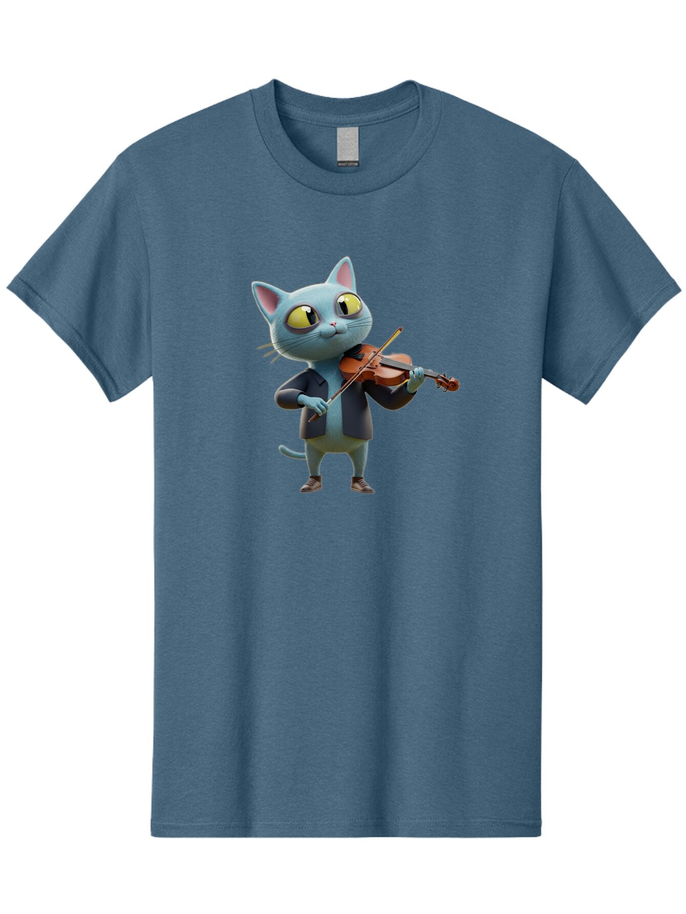 Cat-Playing-Violin-2 Men'S Graphic Tee, 100% Cotton, Comfortable Casual Summer Wear, Machine Washable, Vintage Camera, Old Camera, Antique Camera, Black Camera, Classic Photography, Photography Equipment, Nostalgic Device, Film Camera, Baq483 6