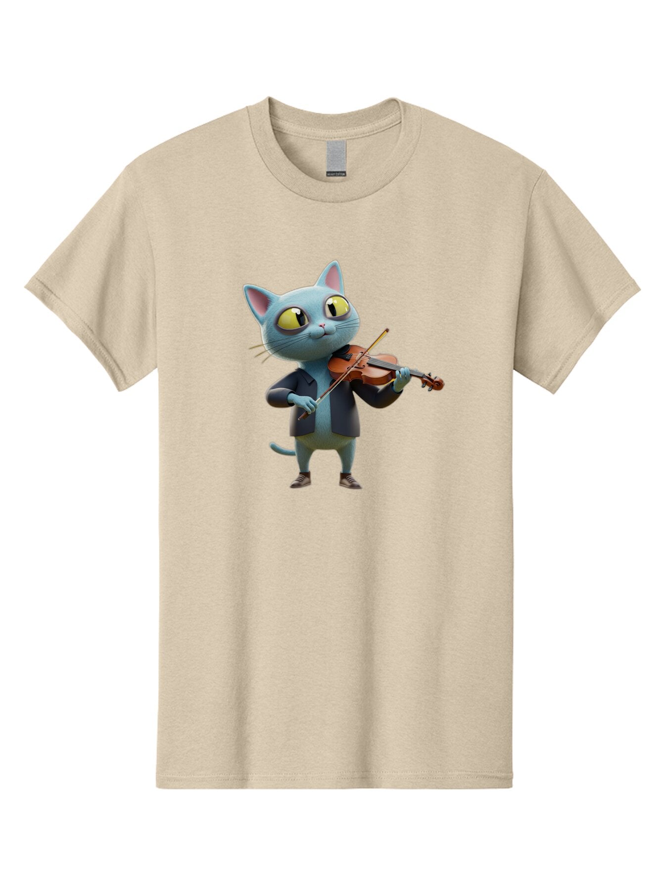 Cat-Playing-Violin-2 Men'S Graphic Tee, 100% Cotton, Comfortable Casual Summer Wear, Machine Washable, Vintage Camera, Old Camera, Antique Camera, Black Camera, Classic Photography, Photography Equipment, Nostalgic Device, Film Camera, Baq483 8