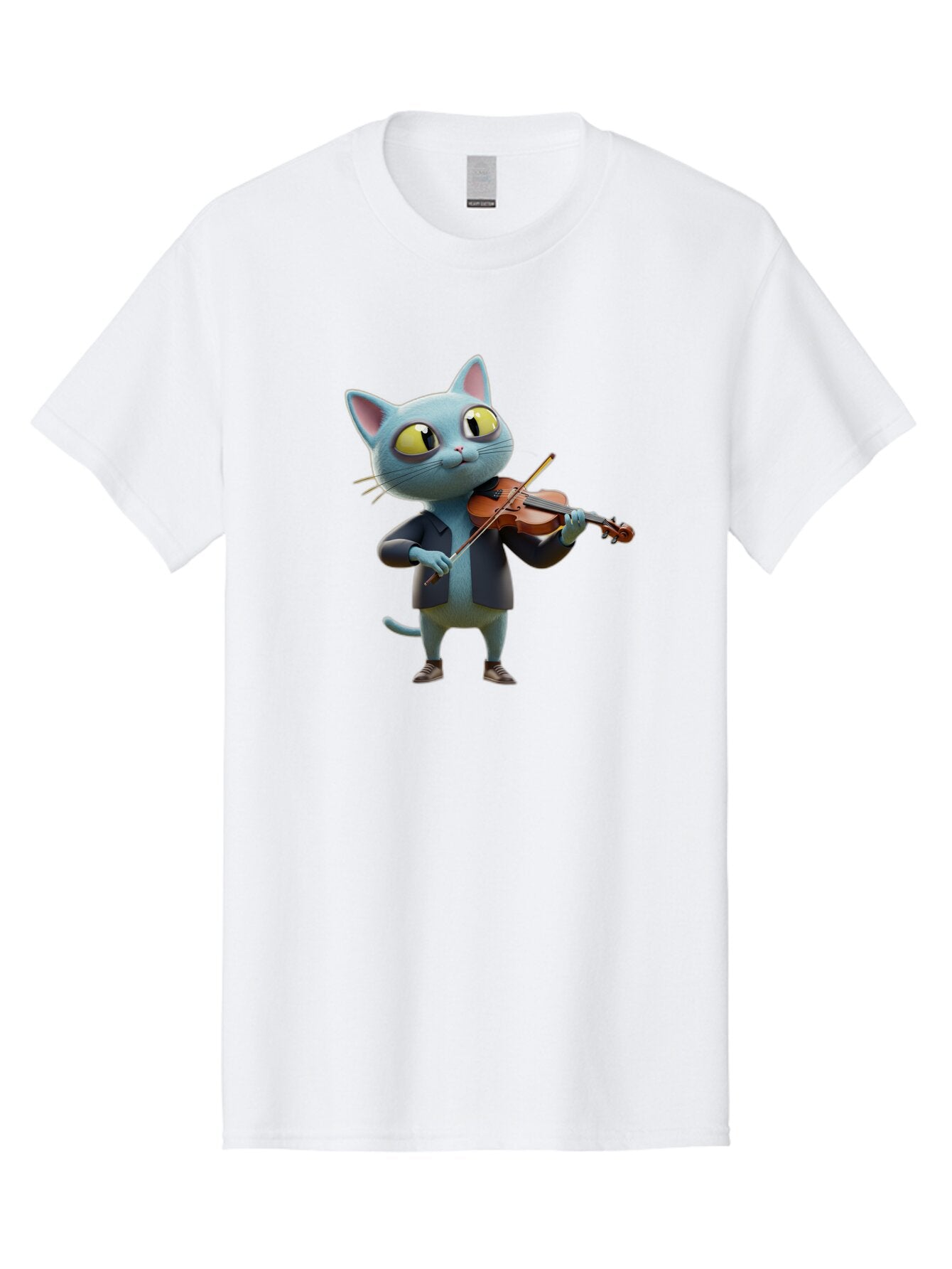 Cat-Playing-Violin-2 Men'S Graphic Tee, 100% Cotton, Comfortable Casual Summer Wear, Machine Washable, Vintage Camera, Old Camera, Antique Camera, Black Camera, Classic Photography, Photography Equipment, Nostalgic Device, Film Camera, Baq483 12
