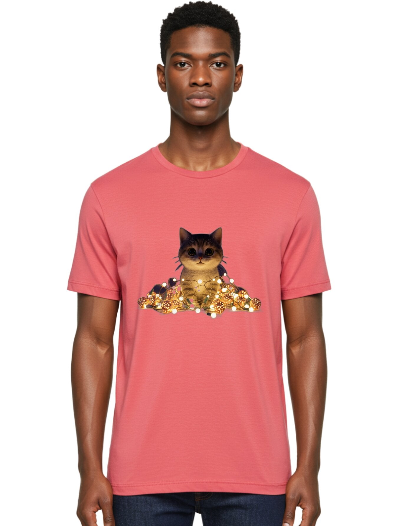 Cat-With-Christmas-Lights-1 Men'S Graphic Tee, 100% Cotton, Comfortable Casual Summer Wear, Machine Washable, Vintage Camera, Old Camera, Antique Camera, Black Camera, Classic Photography, Photography Equipment, Nostalgic Device, Film Camera, Baq489 29