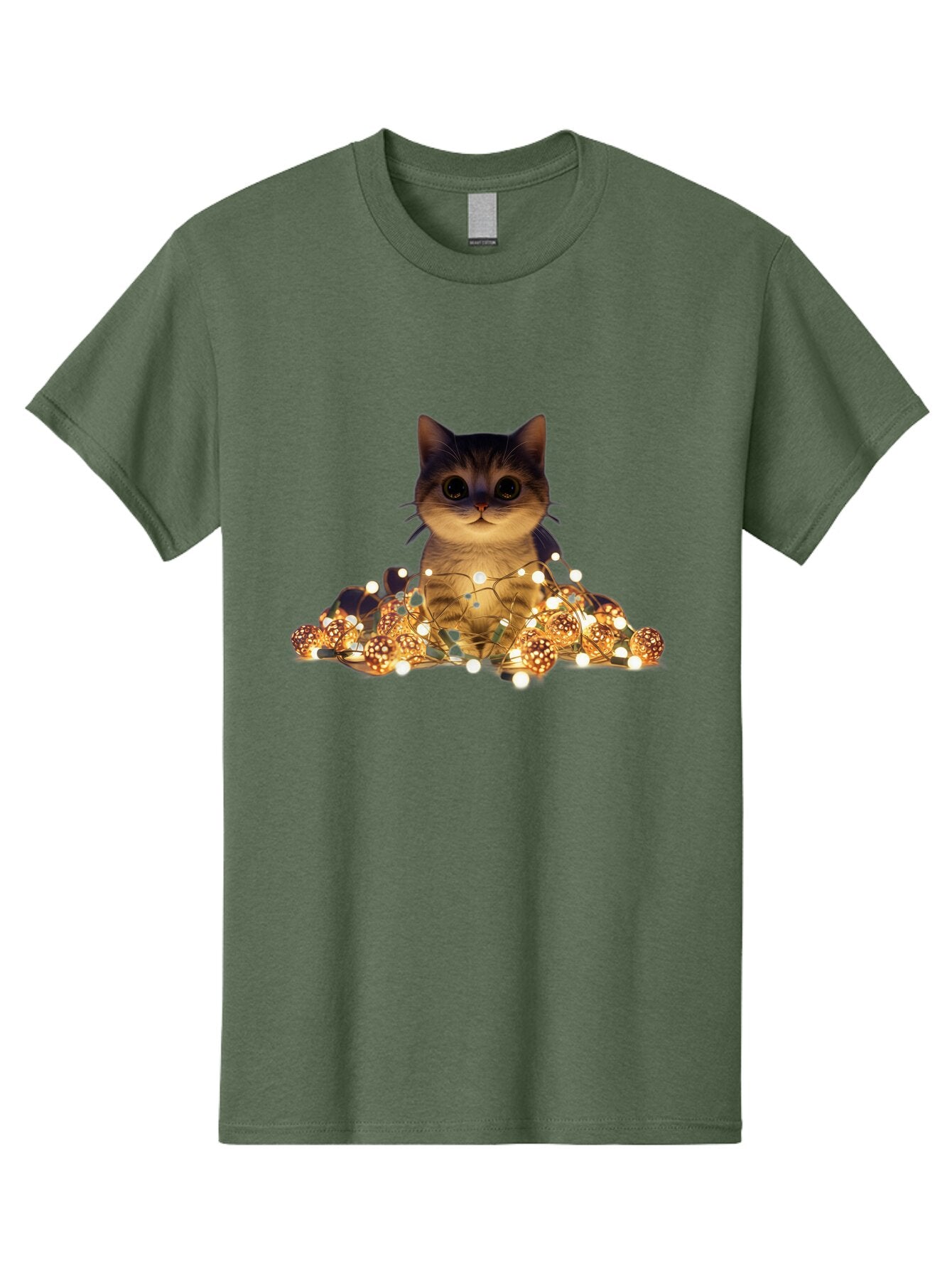 Cat-With-Christmas-Lights-1 Men'S Graphic Tee, 100% Cotton, Comfortable Casual Summer Wear, Machine Washable, Vintage Camera, Old Camera, Antique Camera, Black Camera, Classic Photography, Photography Equipment, Nostalgic Device, Film Camera, Baq489 3
