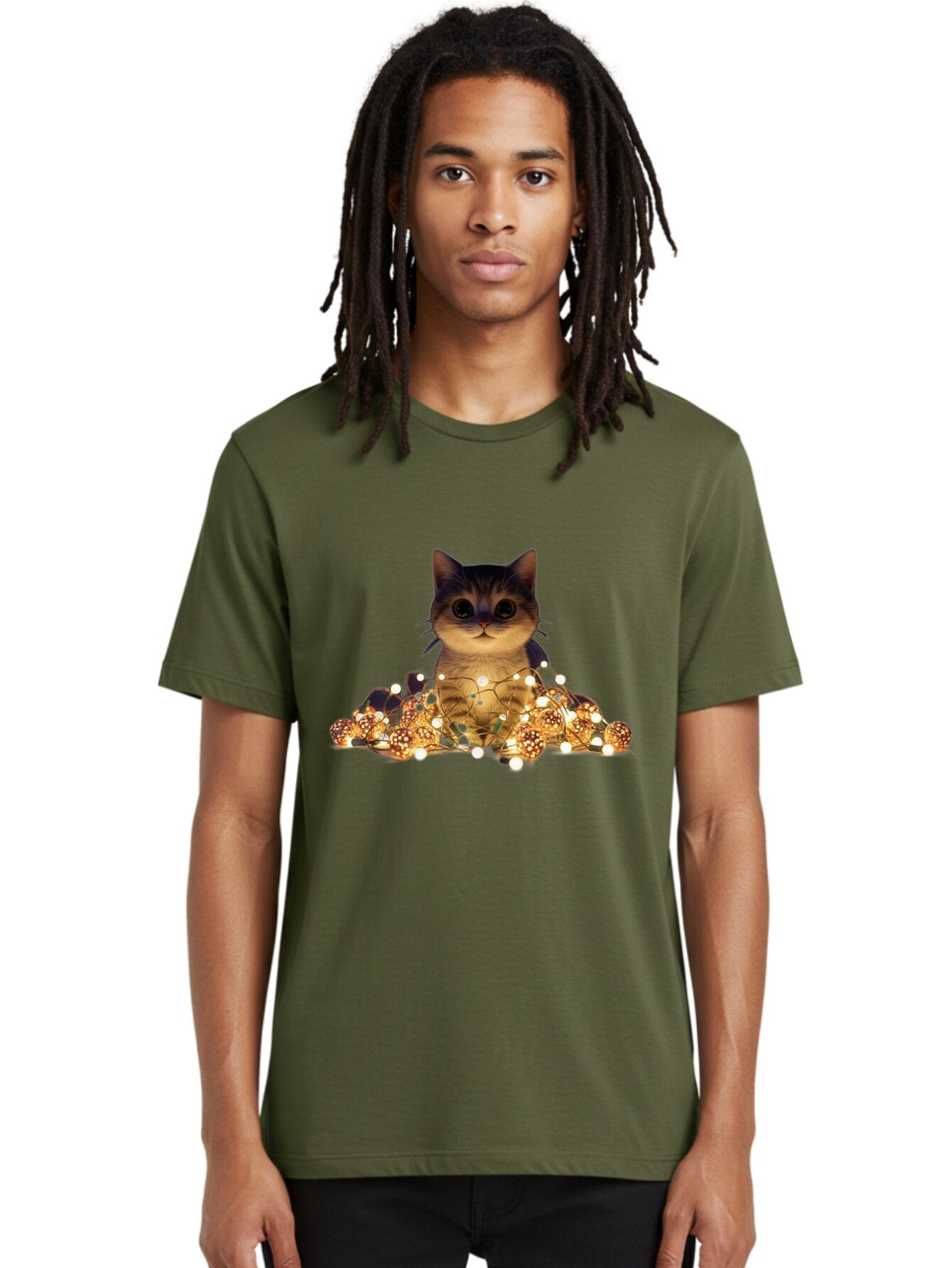 Cat-With-Christmas-Lights-1 Men'S Graphic Tee, 100% Cotton, Comfortable Casual Summer Wear, Machine Washable, Vintage Camera, Old Camera, Antique Camera, Black Camera, Classic Photography, Photography Equipment, Nostalgic Device, Film Camera, Baq489 22