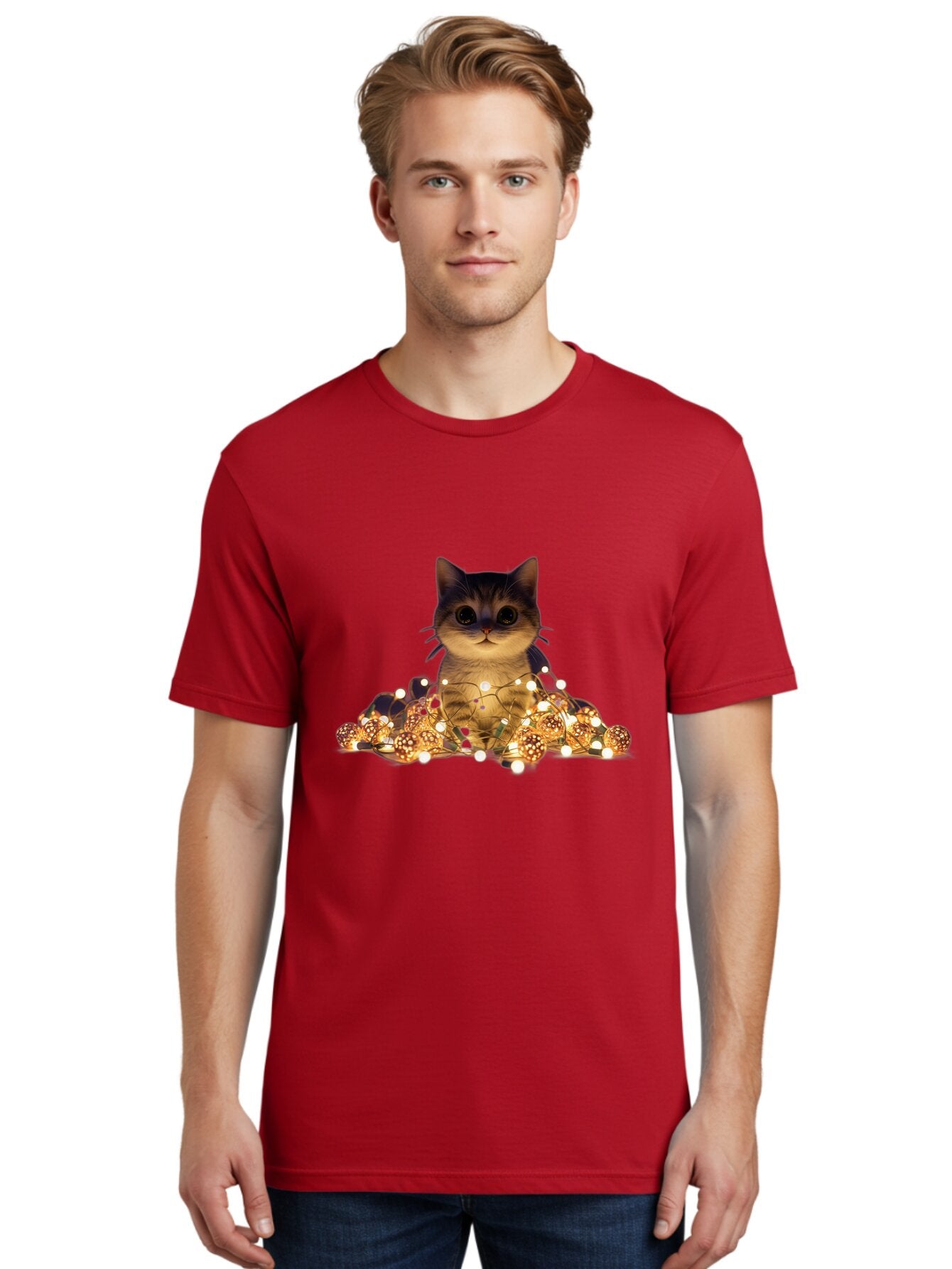 Cat-With-Christmas-Lights-1 Men'S Graphic Tee, 100% Cotton, Comfortable Casual Summer Wear, Machine Washable, Vintage Camera, Old Camera, Antique Camera, Black Camera, Classic Photography, Photography Equipment, Nostalgic Device, Film Camera, Baq489 21