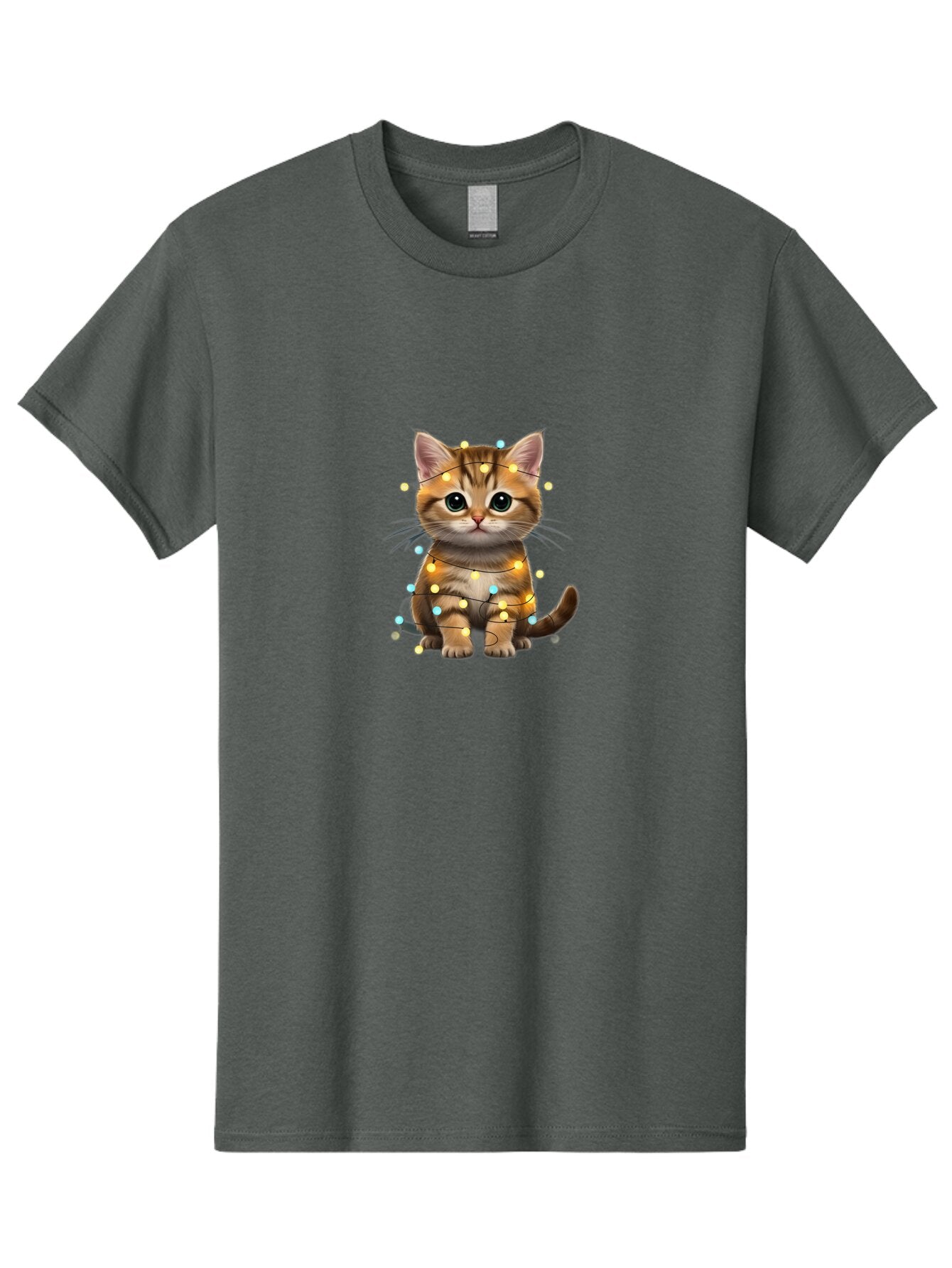 Cat-With-Christmas-Lights Men'S Graphic Tee, 100% Cotton, Comfortable Casual Summer Wear, Machine Washable, Vintage Camera, Old Camera, Antique Camera, Black Camera, Classic Photography, Photography Equipment, Nostalgic Device, Film Camera, Baq490