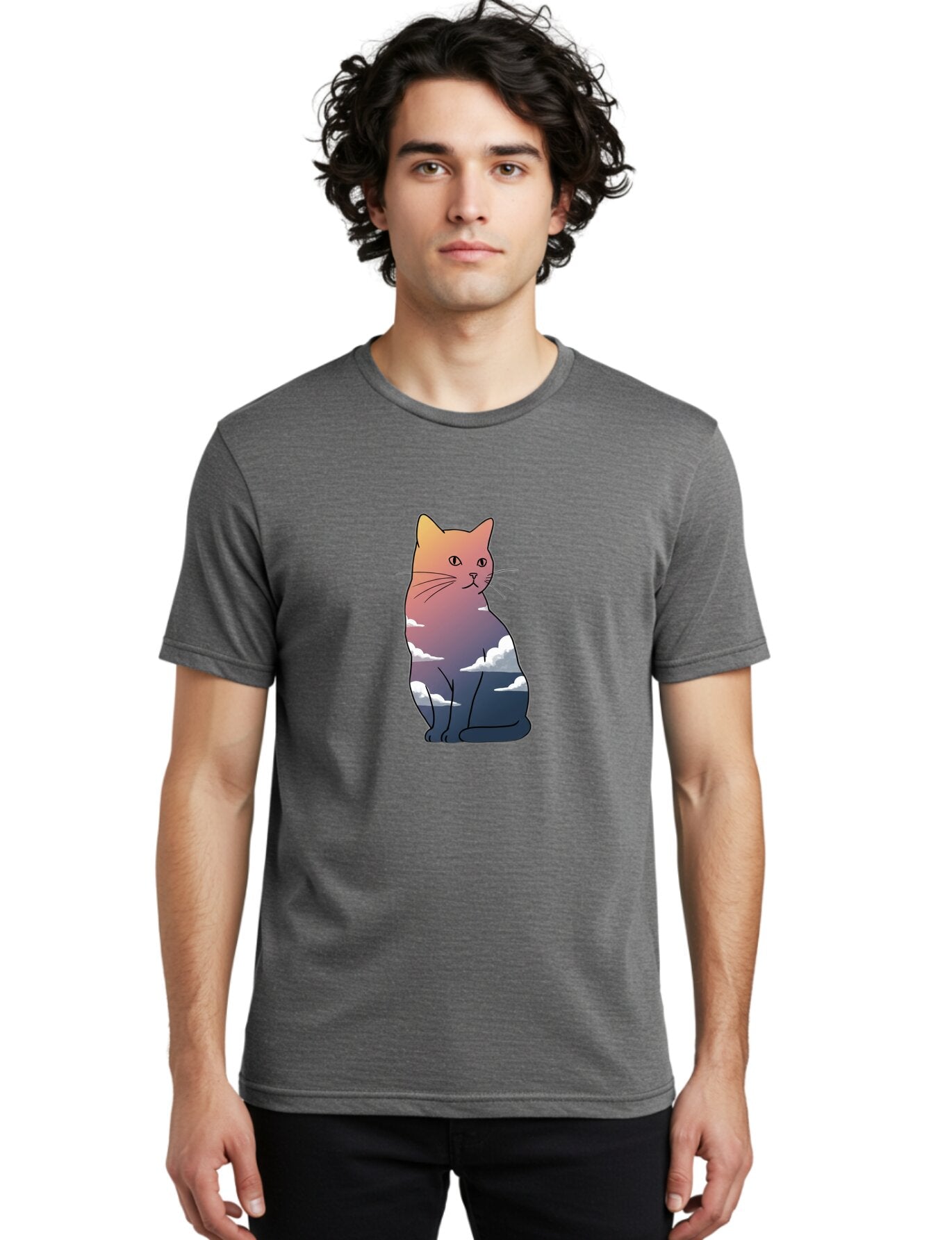 Cat-With-Clouds Men'S Graphic Tee, 100% Cotton, Comfortable Casual Summer Wear, Machine Washable, Vintage Camera, Old Camera, Antique Camera, Black Camera, Classic Photography, Photography Equipment, Nostalgic Device, Film Camera, Camera Art Baq491 27