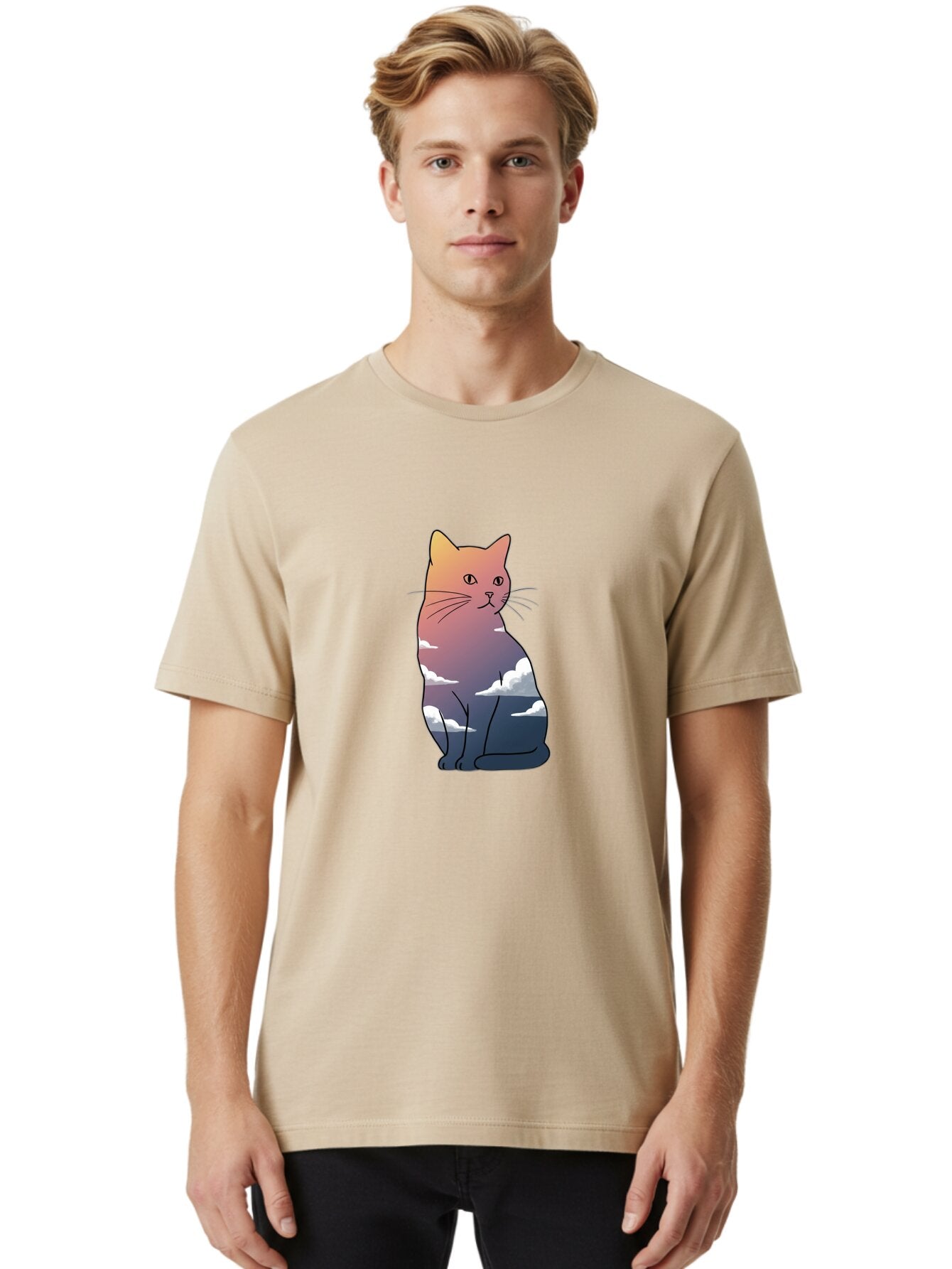 Cat-With-Clouds Men'S Graphic Tee, 100% Cotton, Comfortable Casual Summer Wear, Machine Washable, Vintage Camera, Old Camera, Antique Camera, Black Camera, Classic Photography, Photography Equipment, Nostalgic Device, Film Camera, Camera Art Baq491 17