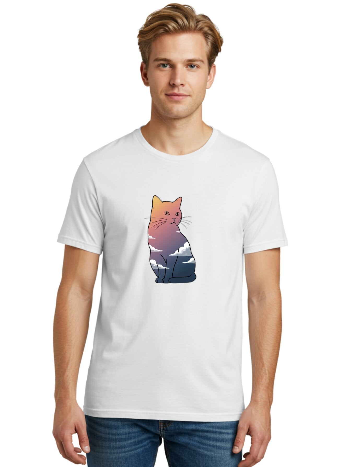 Cat-With-Clouds Men'S Graphic Tee, 100% Cotton, Comfortable Casual Summer Wear, Machine Washable, Vintage Camera, Old Camera, Antique Camera, Black Camera, Classic Photography, Photography Equipment, Nostalgic Device, Film Camera, Camera Art Baq491 30