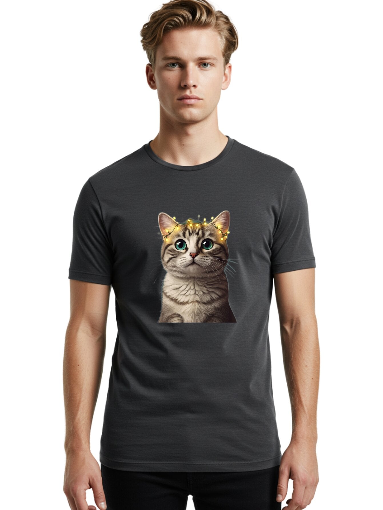 Cat-With-Lights Men'S Graphic Tee, 100% Cotton, Comfortable Casual Summer Wear, Machine Washable, Vintage Camera, Old Camera, Antique Camera, Black Camera, Classic Photography, Photography Equipment, Nostalgic Device, Film Camera, Camera Art Baq493 18
