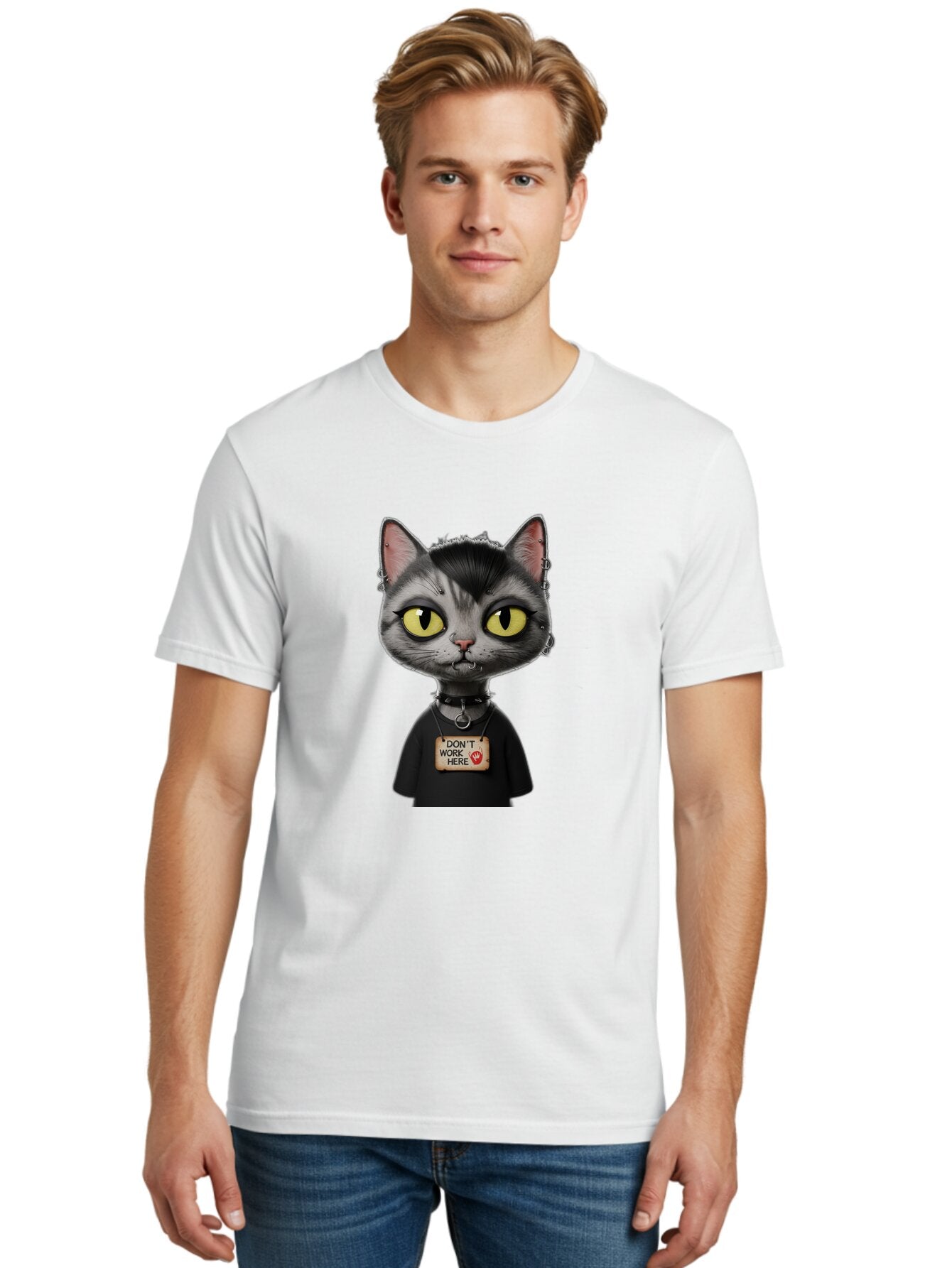 Cat-With-Name-Tag Men'S Graphic Tee, 100% Cotton, Comfortable Casual Summer Wear, Machine Washable, Vintage Camera, Old Camera, Antique Camera, Black Camera, Classic Photography, Photography Equipment, Nostalgic Device, Film Camera, Camera Art Baq494 28