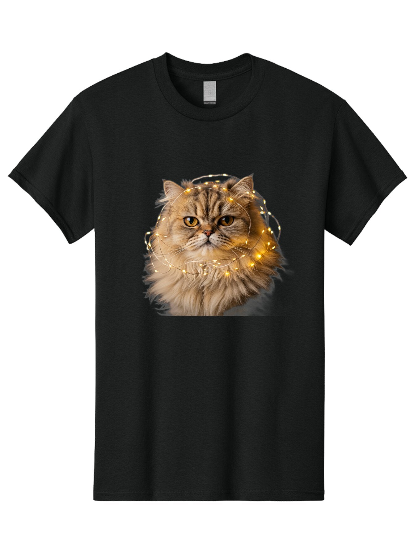 Cat-With-String-Lights Men'S Graphic Tee, 100% Cotton, Comfortable Casual Summer Wear, Machine Washable, Vintage Camera, Old Camera, Antique Camera, Black Camera, Classic Photography, Photography Equipment, Nostalgic Device, Film Camera, Baq497 13