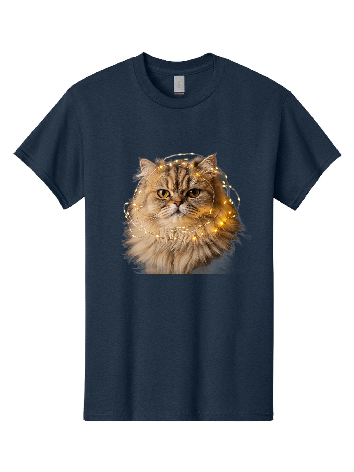 Cat-With-String-Lights Men'S Graphic Tee, 100% Cotton, Comfortable Casual Summer Wear, Machine Washable, Vintage Camera, Old Camera, Antique Camera, Black Camera, Classic Photography, Photography Equipment, Nostalgic Device, Film Camera, Baq497 12