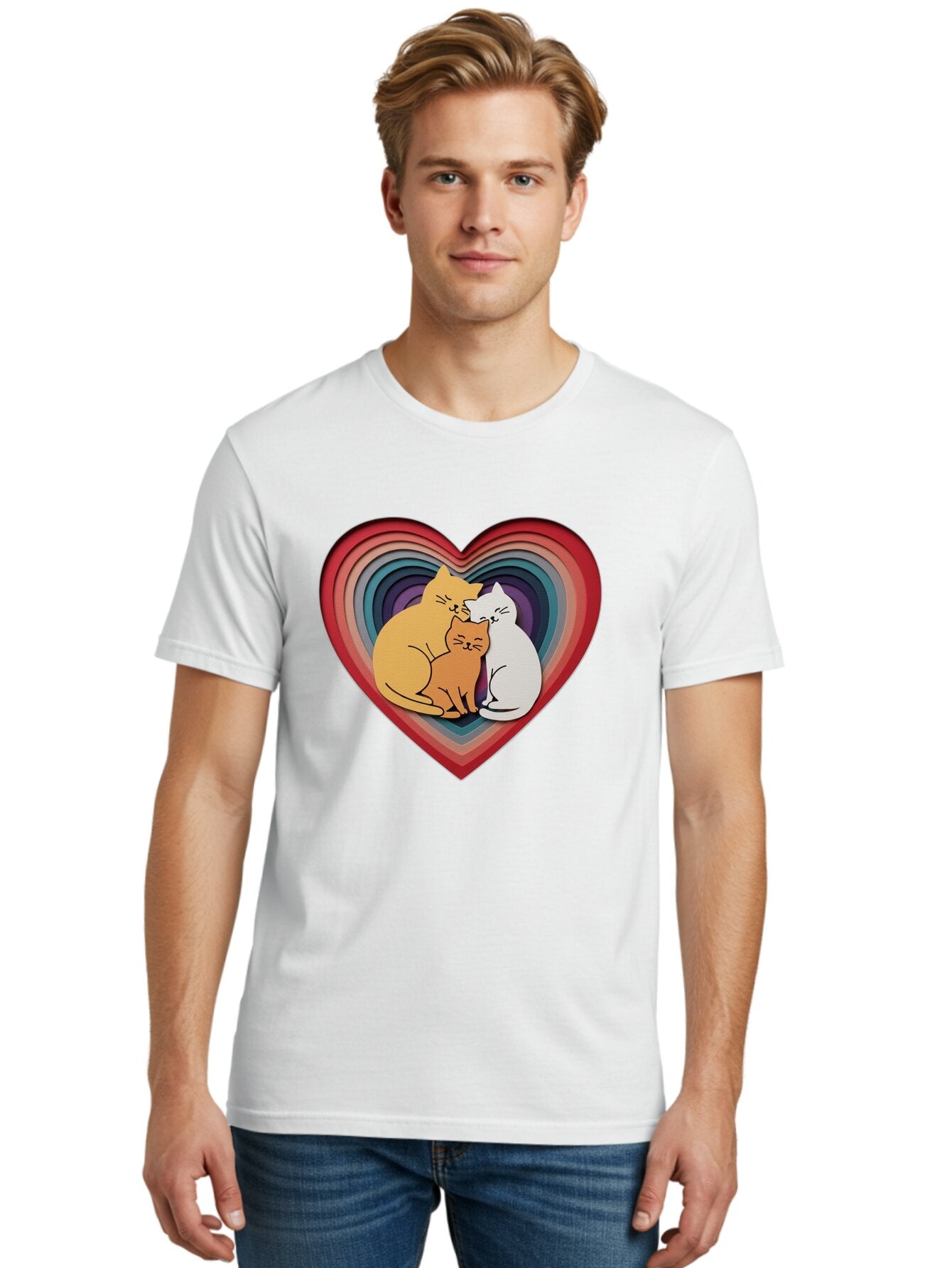 Cats-In-Heart-1 Men'S Graphic Tee, 100% Cotton, Comfortable Casual Summer Wear, Machine Washable, Vintage Camera, Old Camera, Antique Camera, Black Camera, Classic Photography, Photography Equipment, Nostalgic Device, Film Camera, Camera Art Baq504 16