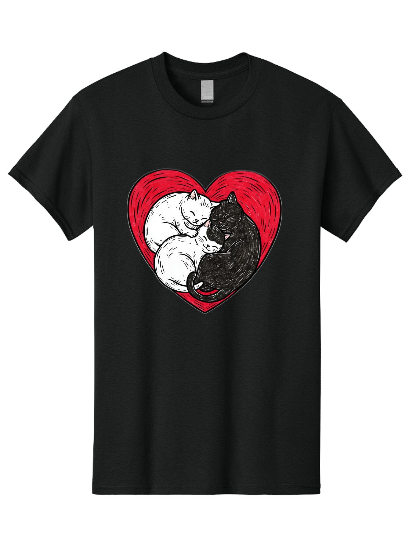 Cats-In-Heart-2 Men'S Graphic Tee, 100% Cotton, Comfortable Casual Summer Wear, Machine Washable, Vintage Camera, Old Camera, Antique Camera, Black Camera, Classic Photography, Photography Equipment, Nostalgic Device, Film Camera, Camera Art Baq505 6