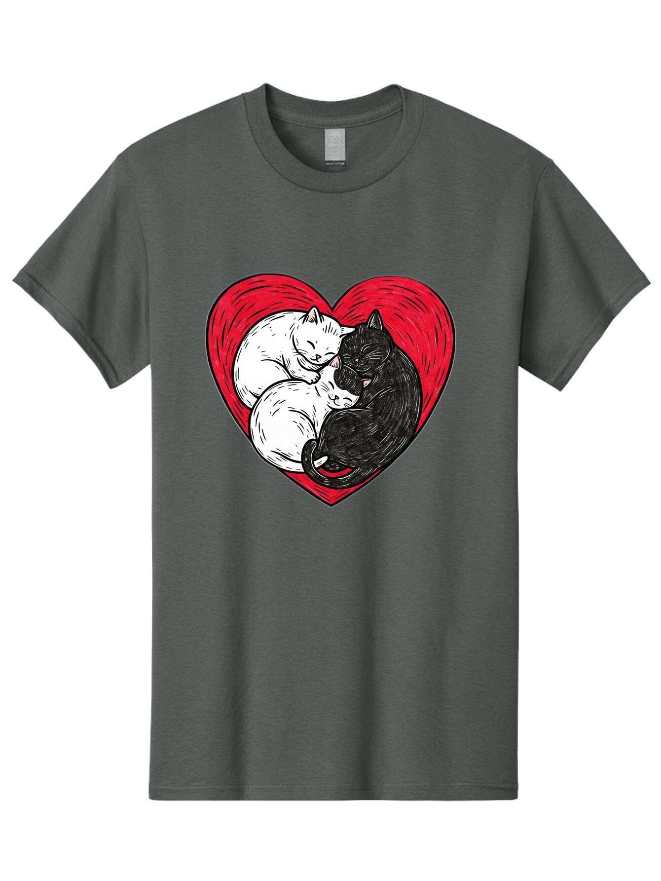 Cats-In-Heart-2 Men'S Graphic Tee, 100% Cotton, Comfortable Casual Summer Wear, Machine Washable, Vintage Camera, Old Camera, Antique Camera, Black Camera, Classic Photography, Photography Equipment, Nostalgic Device, Film Camera, Camera Art Baq505 5