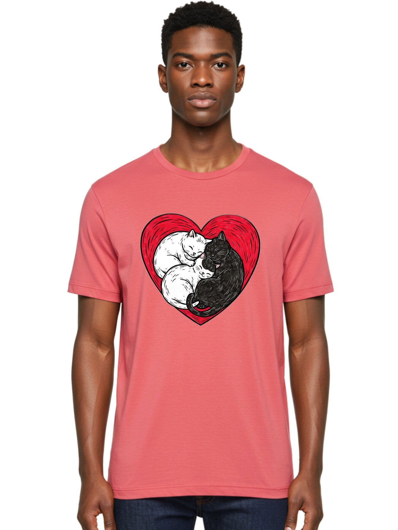 Cats-In-Heart-2 Men'S Graphic Tee, 100% Cotton, Comfortable Casual Summer Wear, Machine Washable, Vintage Camera, Old Camera, Antique Camera, Black Camera, Classic Photography, Photography Equipment, Nostalgic Device, Film Camera, Camera Art Baq505 27