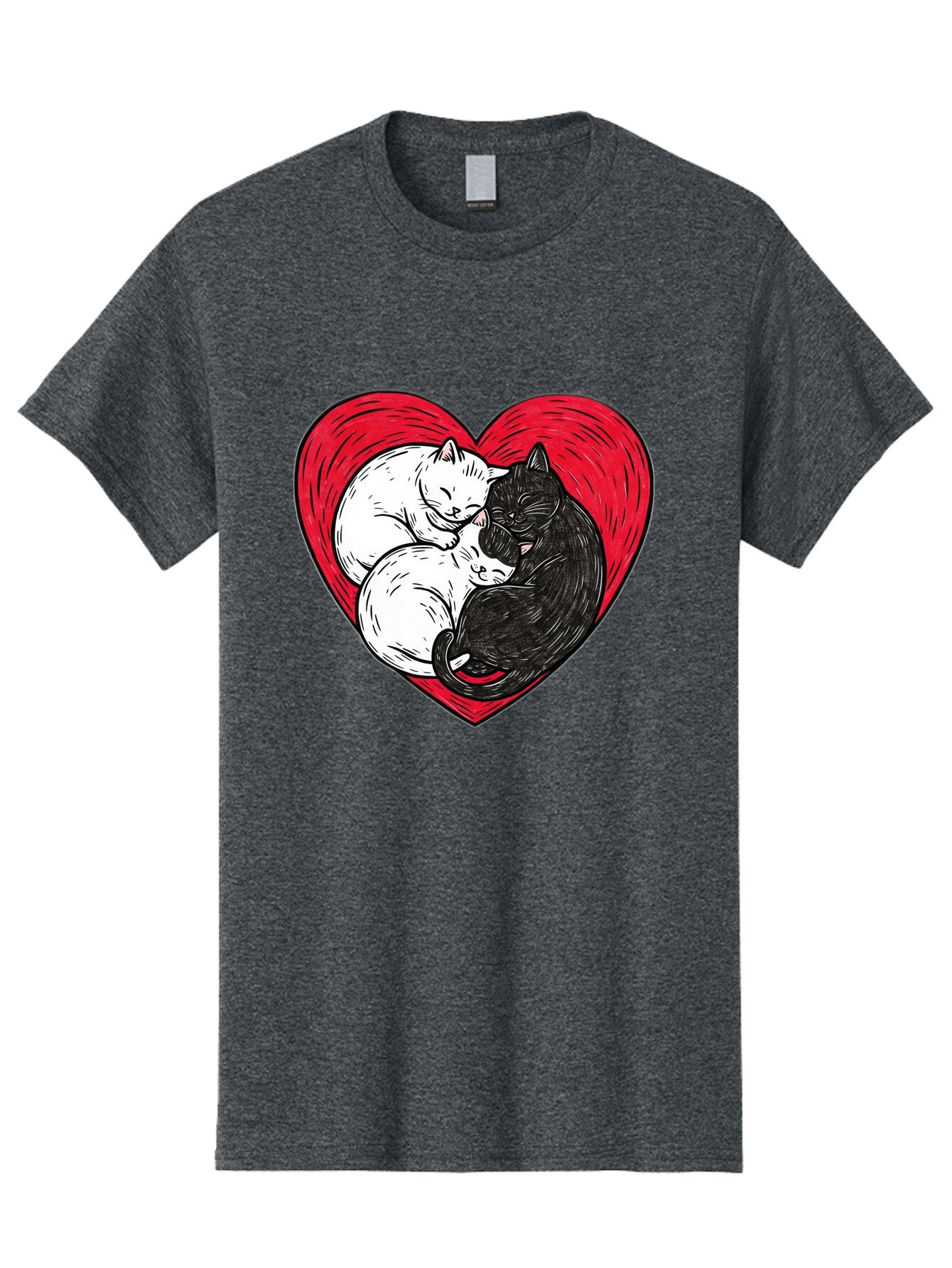 Cats-In-Heart-2 Men'S Graphic Tee, 100% Cotton, Comfortable Casual Summer Wear, Machine Washable, Vintage Camera, Old Camera, Antique Camera, Black Camera, Classic Photography, Photography Equipment, Nostalgic Device, Film Camera, Camera Art Baq505 4