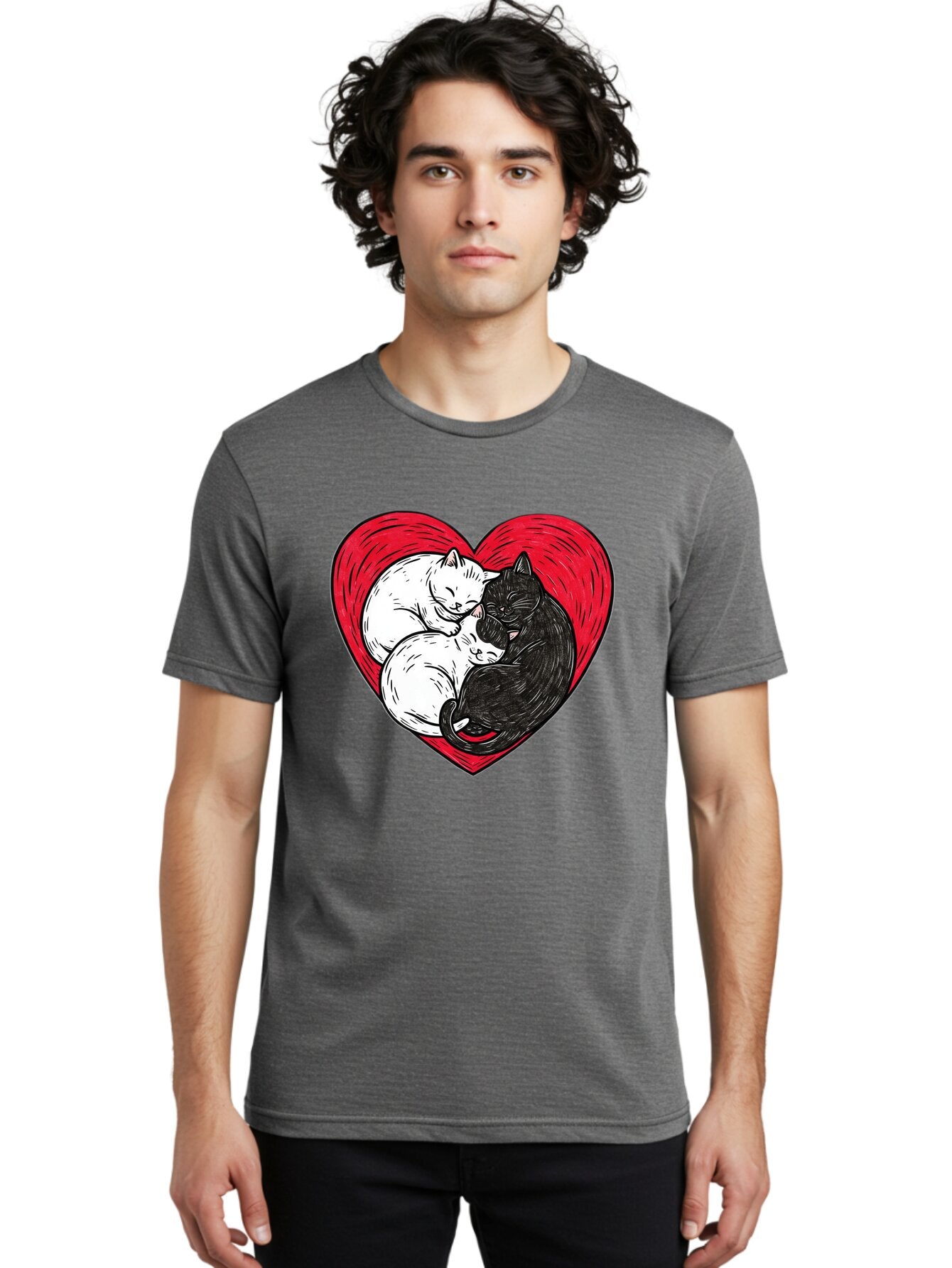 Cats-In-Heart-2 Men'S Graphic Tee, 100% Cotton, Comfortable Casual Summer Wear, Machine Washable, Vintage Camera, Old Camera, Antique Camera, Black Camera, Classic Photography, Photography Equipment, Nostalgic Device, Film Camera, Camera Art Baq505 28