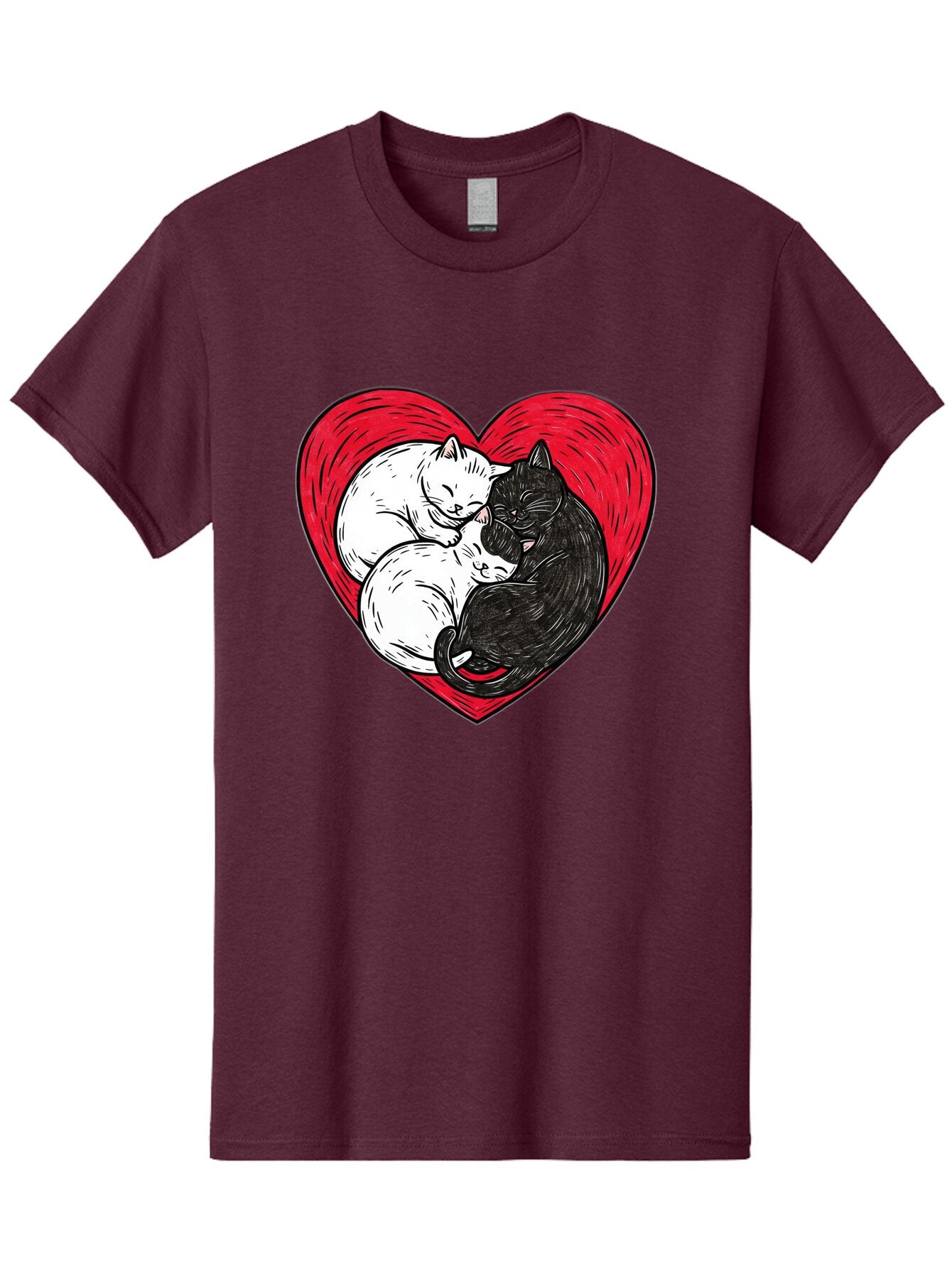 Cats-In-Heart-2 Men'S Graphic Tee, 100% Cotton, Comfortable Casual Summer Wear, Machine Washable, Vintage Camera, Old Camera, Antique Camera, Black Camera, Classic Photography, Photography Equipment, Nostalgic Device, Film Camera, Camera Art Baq505