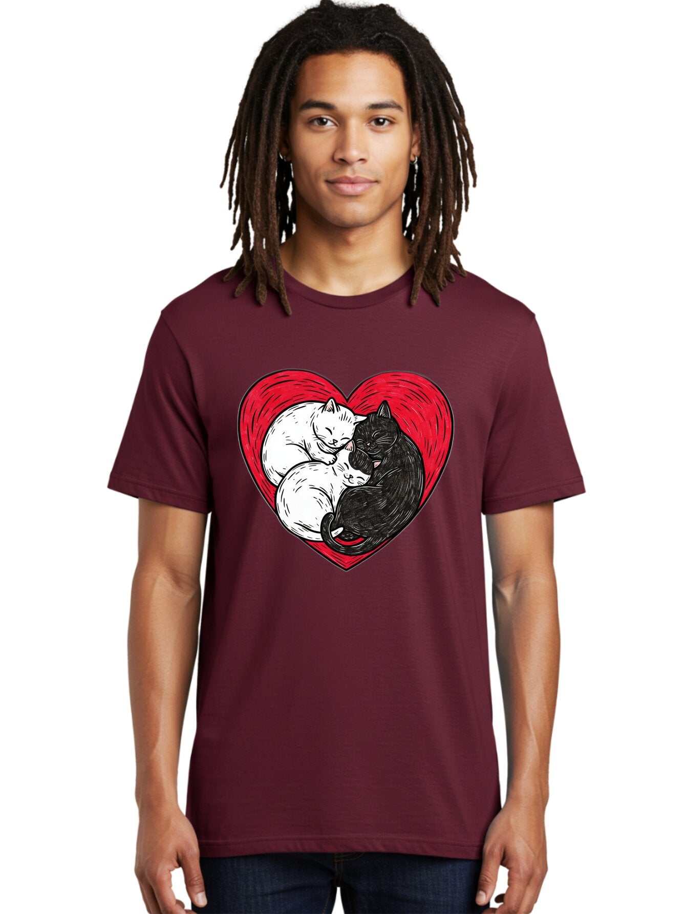 Cats-In-Heart-2 Men'S Graphic Tee, 100% Cotton, Comfortable Casual Summer Wear, Machine Washable, Vintage Camera, Old Camera, Antique Camera, Black Camera, Classic Photography, Photography Equipment, Nostalgic Device, Film Camera, Camera Art Baq505 21