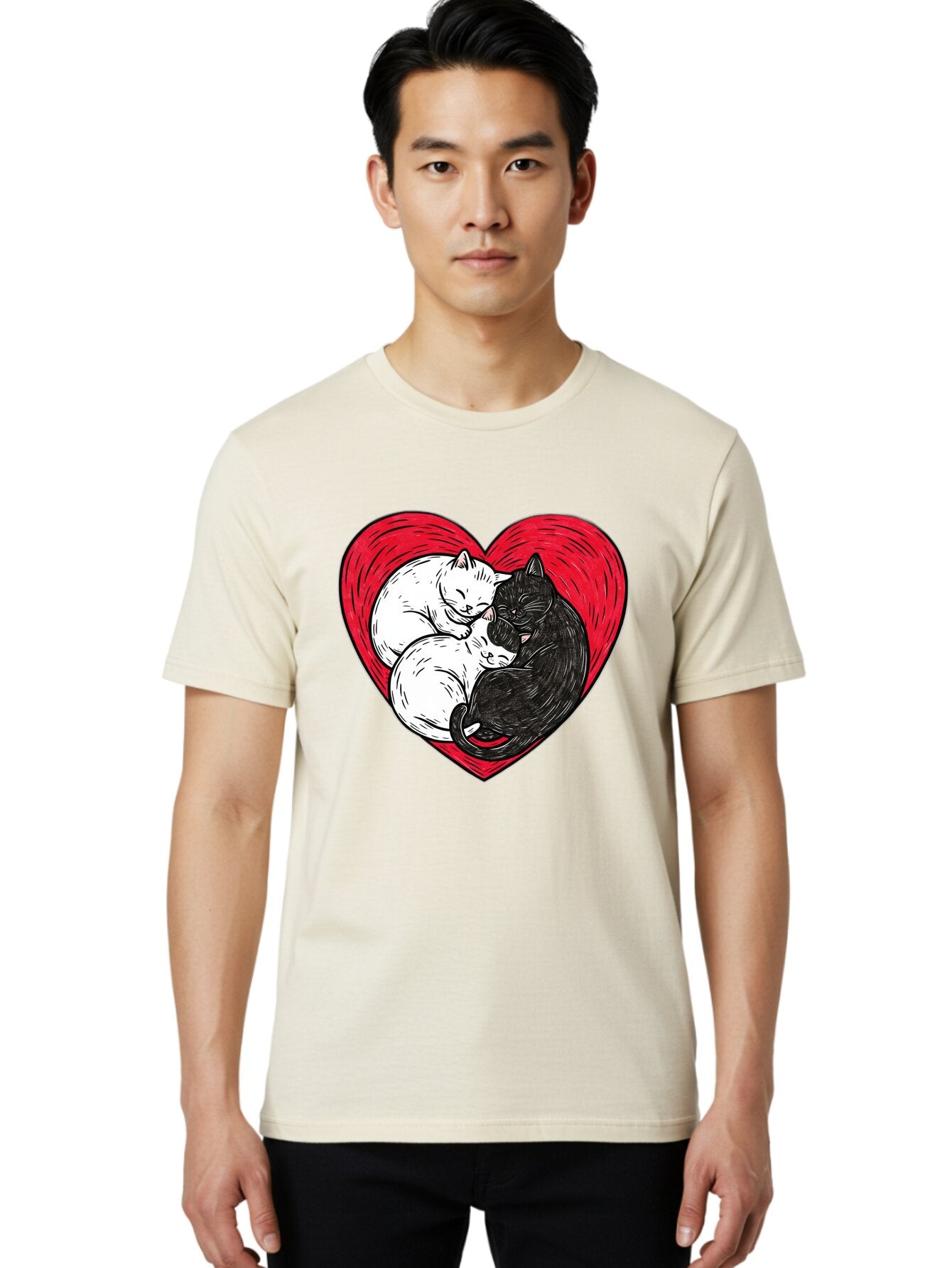 Cats-In-Heart-2 Men'S Graphic Tee, 100% Cotton, Comfortable Casual Summer Wear, Machine Washable, Vintage Camera, Old Camera, Antique Camera, Black Camera, Classic Photography, Photography Equipment, Nostalgic Device, Film Camera, Camera Art Baq505 22