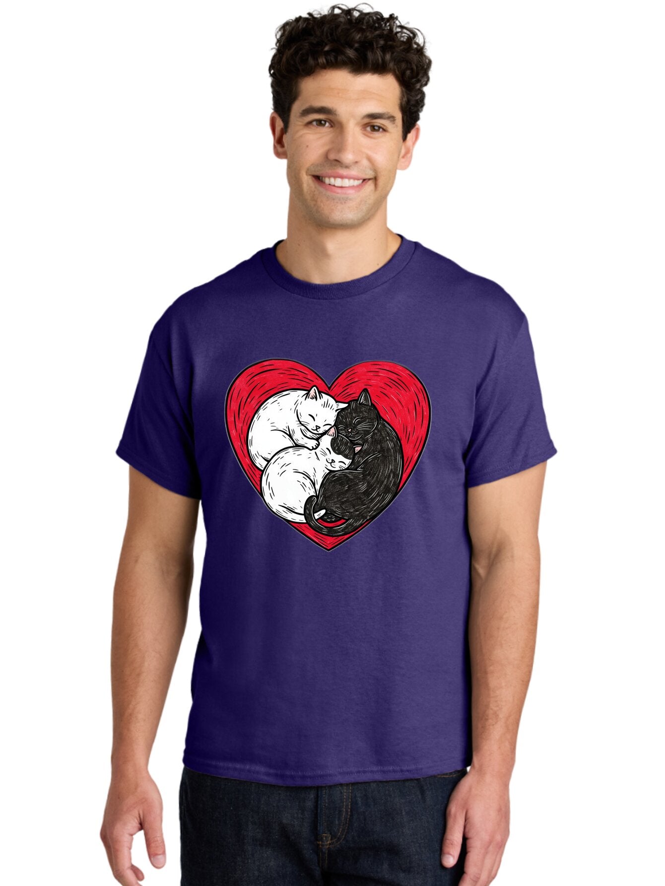 Cats-In-Heart-2 Men'S Graphic Tee, 100% Cotton, Comfortable Casual Summer Wear, Machine Washable, Vintage Camera, Old Camera, Antique Camera, Black Camera, Classic Photography, Photography Equipment, Nostalgic Device, Film Camera, Camera Art Baq505 26