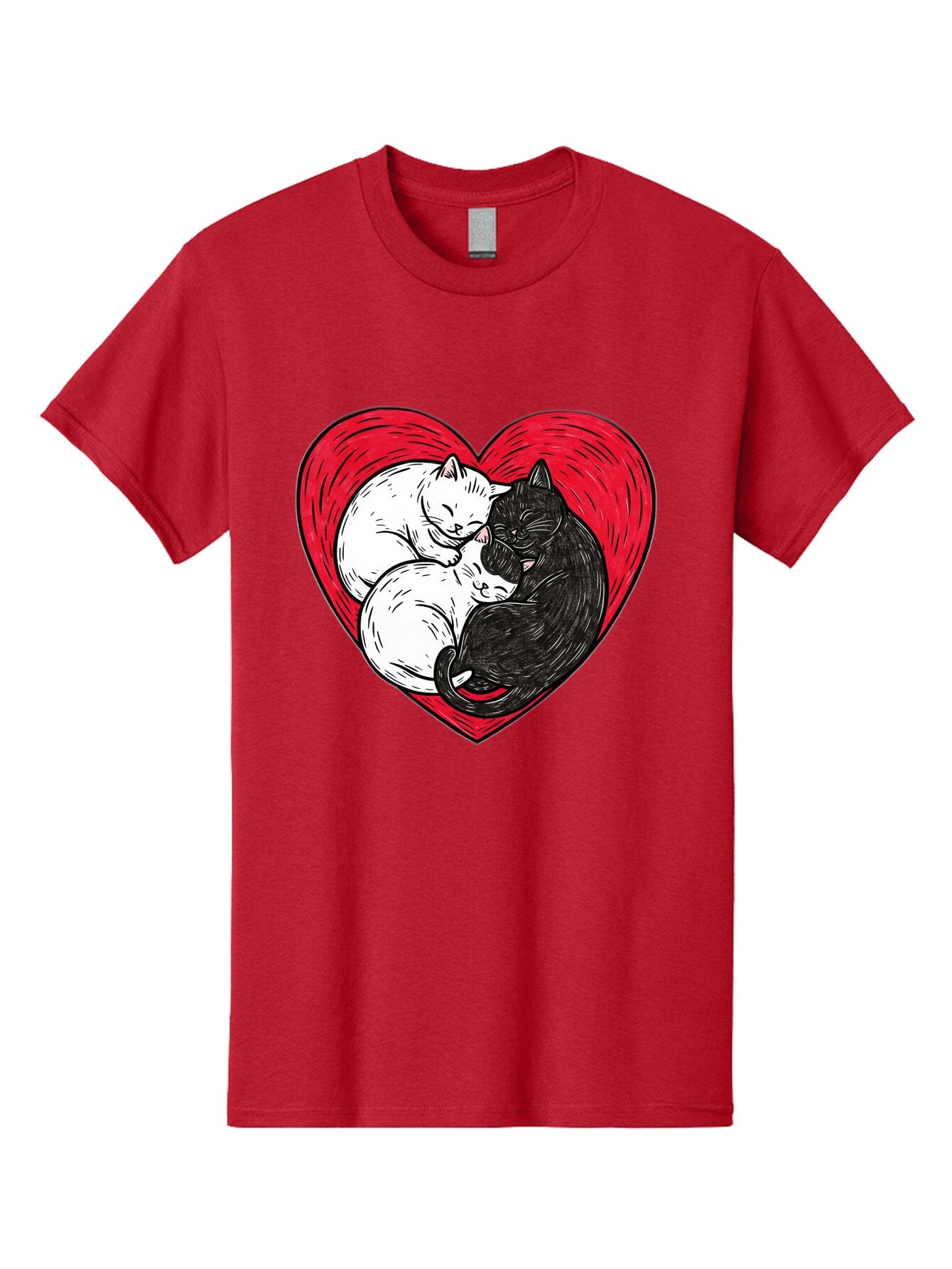 Cats-In-Heart-2 Men'S Graphic Tee, 100% Cotton, Comfortable Casual Summer Wear, Machine Washable, Vintage Camera, Old Camera, Antique Camera, Black Camera, Classic Photography, Photography Equipment, Nostalgic Device, Film Camera, Camera Art Baq505 8
