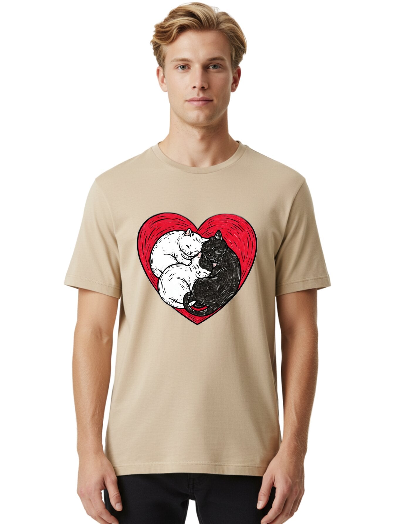 Cats-In-Heart-2 Men'S Graphic Tee, 100% Cotton, Comfortable Casual Summer Wear, Machine Washable, Vintage Camera, Old Camera, Antique Camera, Black Camera, Classic Photography, Photography Equipment, Nostalgic Device, Film Camera, Camera Art Baq505 19
