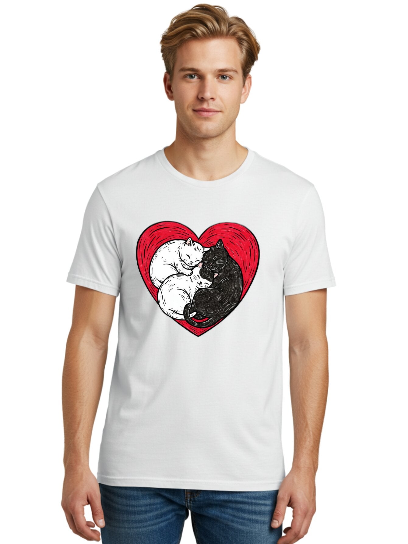 Cats-In-Heart-2 Men'S Graphic Tee, 100% Cotton, Comfortable Casual Summer Wear, Machine Washable, Vintage Camera, Old Camera, Antique Camera, Black Camera, Classic Photography, Photography Equipment, Nostalgic Device, Film Camera, Camera Art Baq505 20