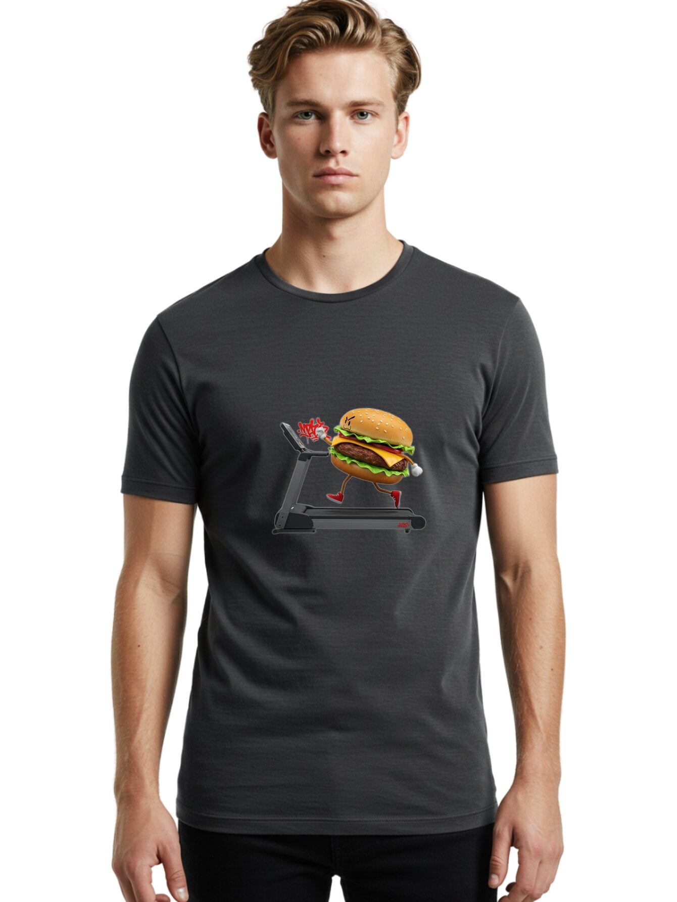 Cheeseburger-Character-Running-On-Treadmill Men'S Graphic Tee, 100% Cotton, Comfortable Casual Summer Wear, Machine Washable, Vintage Camera, Old Camera, Antique Camera, Black Camera, Classic Photography, Photography Equipment, Baq508 29