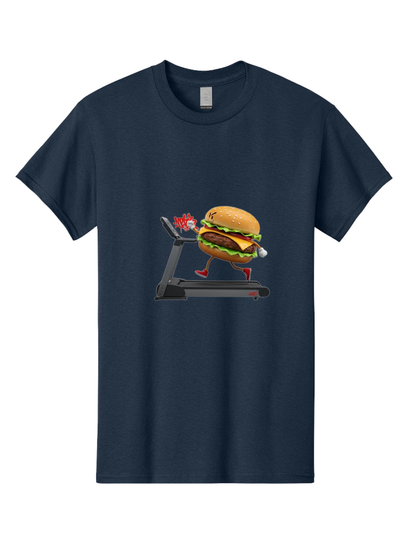 Cheeseburger-Character-Running-On-Treadmill Men'S Graphic Tee, 100% Cotton, Comfortable Casual Summer Wear, Machine Washable, Vintage Camera, Old Camera, Antique Camera, Black Camera, Classic Photography, Photography Equipment, Baq508 5